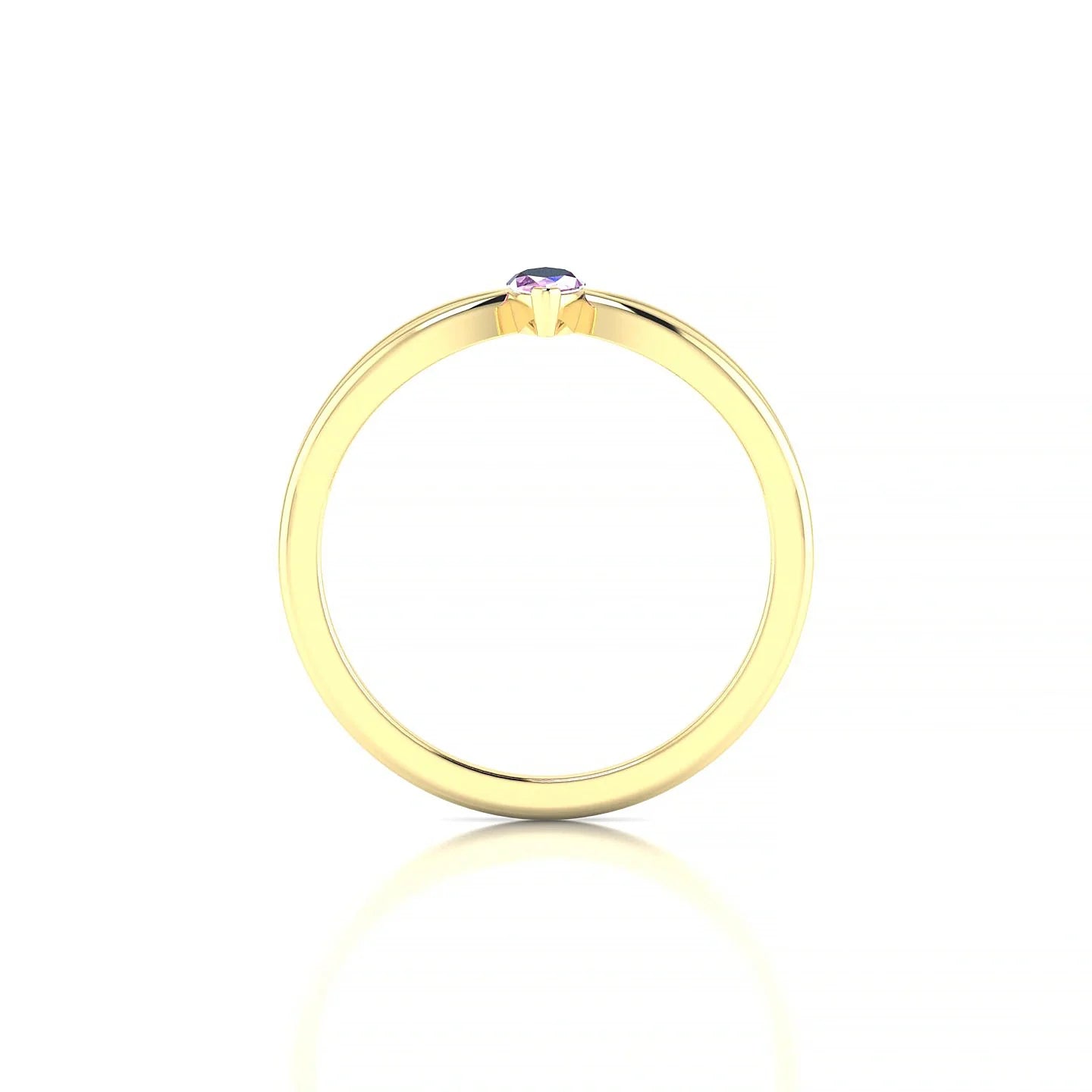 Interlude | 18k Yellow Gold 6 x 3 mm Marquise Pink Sapphire Ring