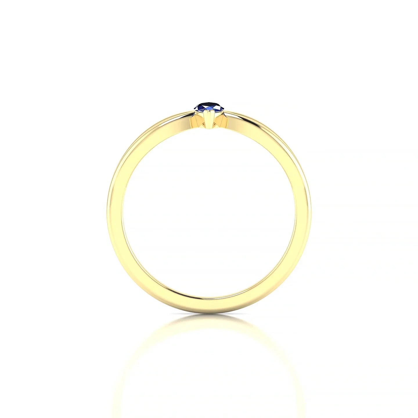Interlude | 18k Yellow Gold 6 x 3 mm Marquise Sapphire Ring