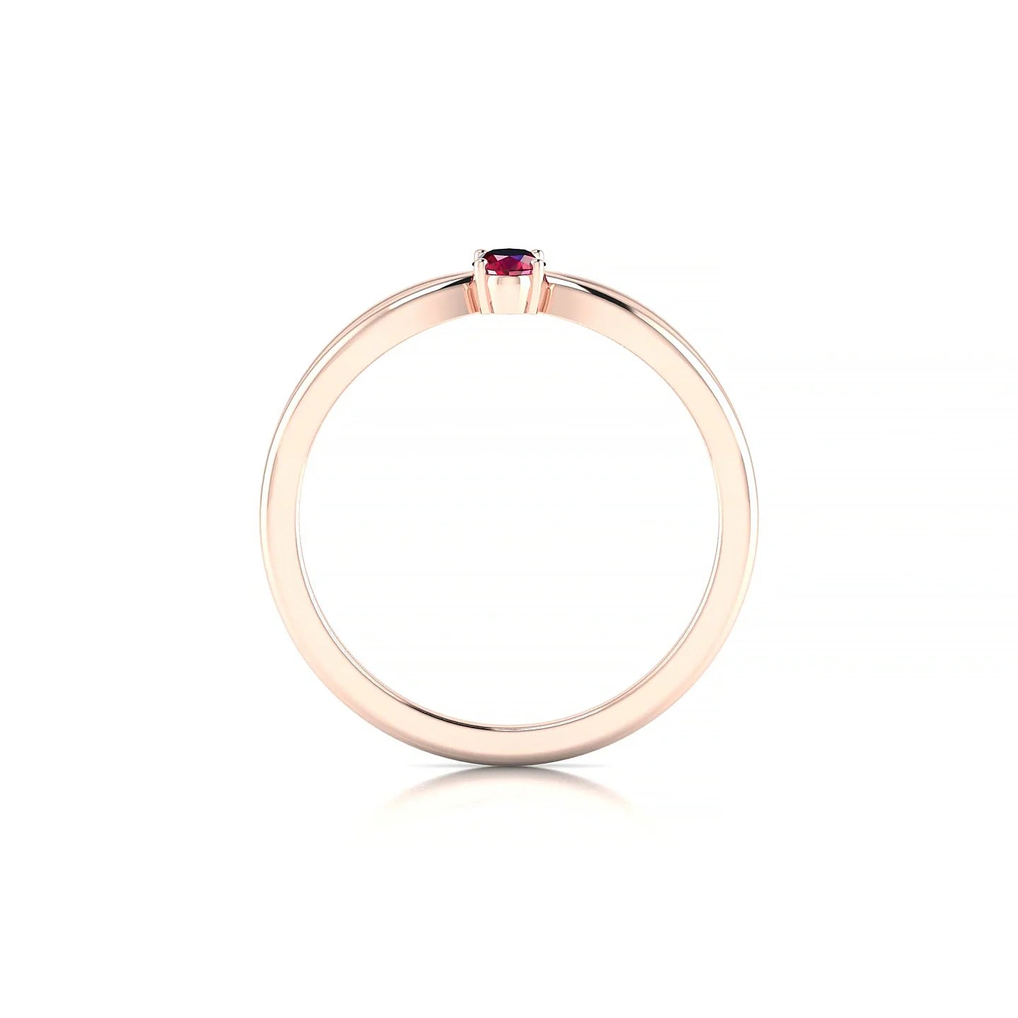 Interlude | 18k Rose Gold 5 x 3 mm Oval Ruby Ring