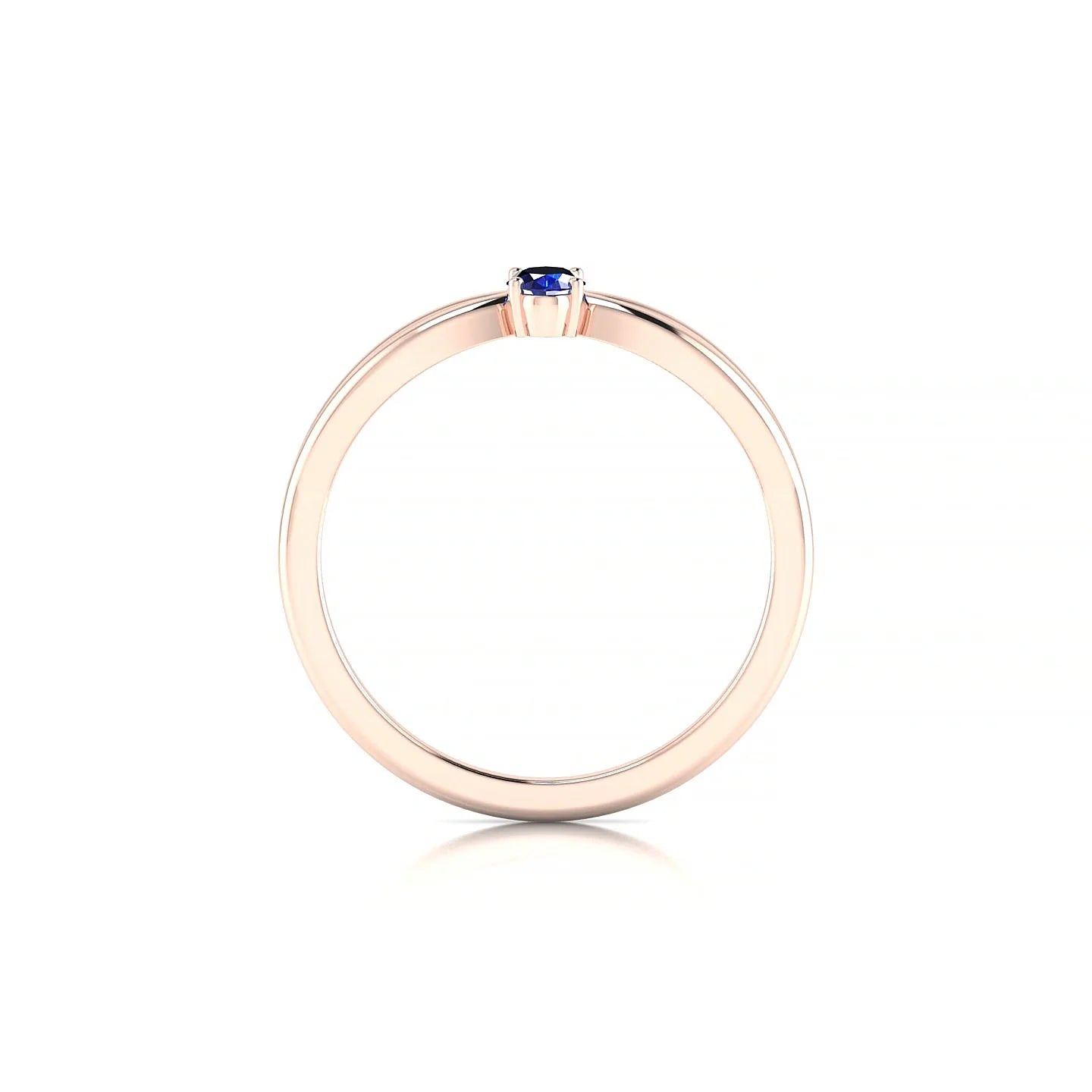 Interlude | 18k Rose Gold 5 x 3 mm Oval Sapphire Ring