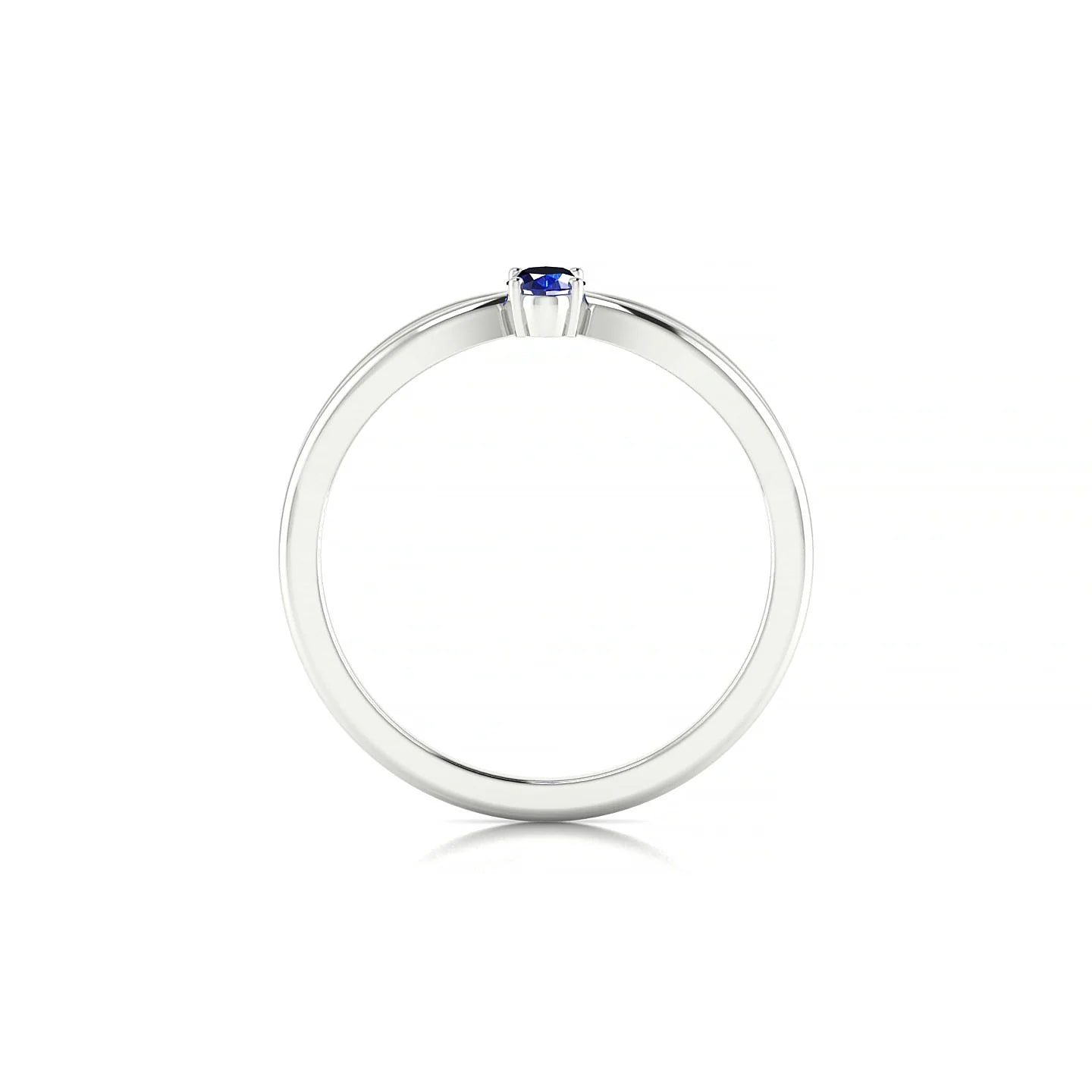 Interlude | 18k White Gold 5 x 3 mm Oval Sapphire Ring