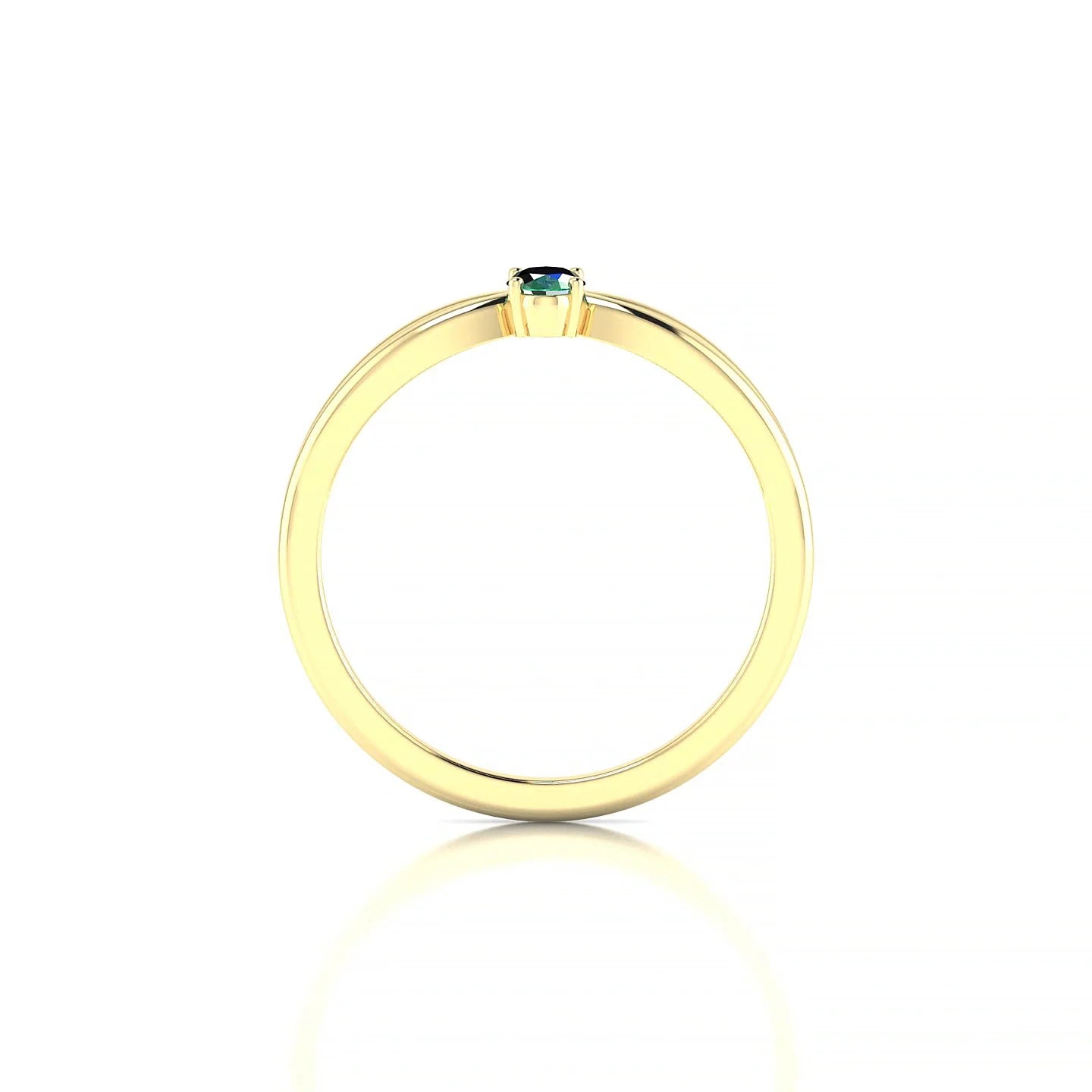 Interlude | 18k Yellow Gold 5 x 3 mm Oval Emerald Ring