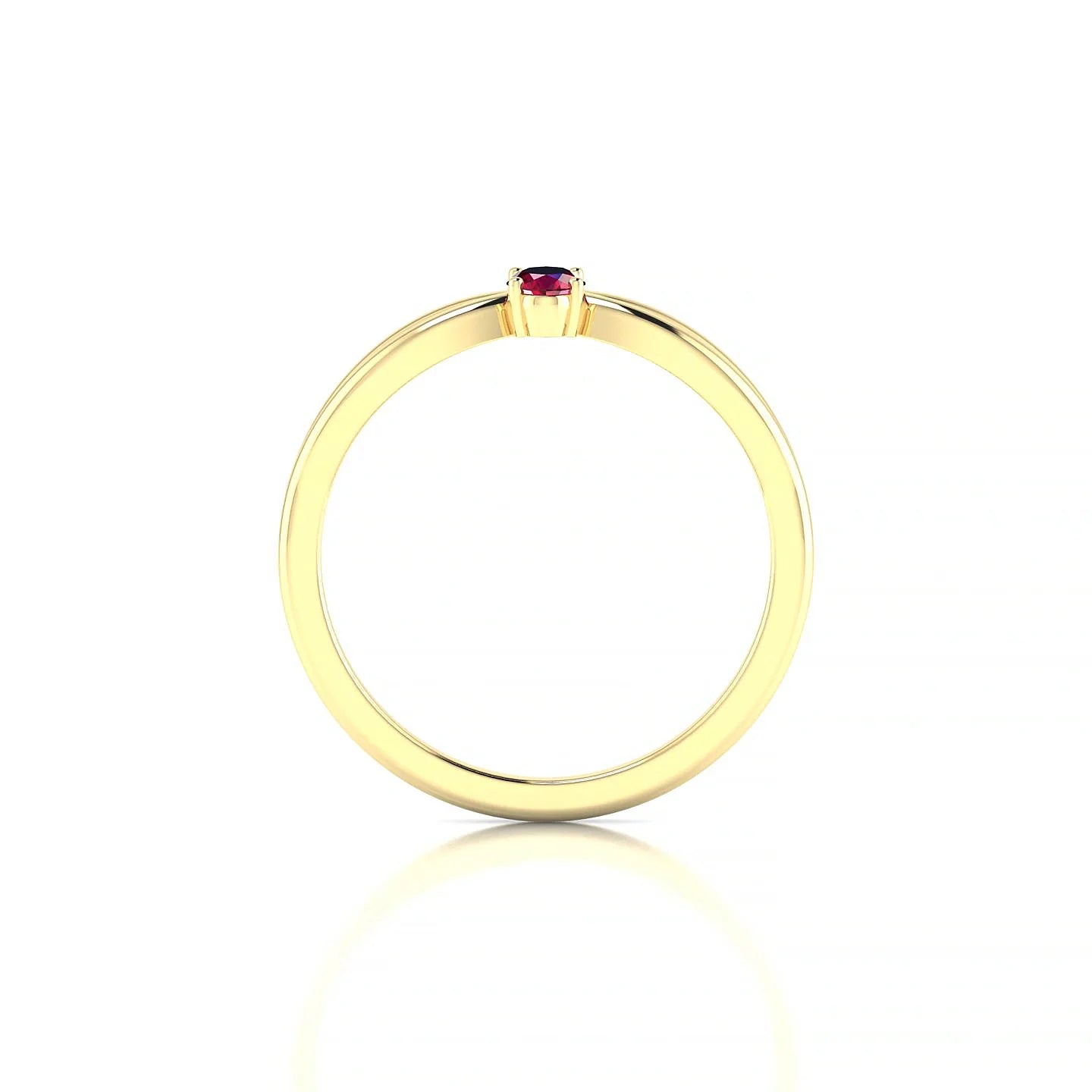 Interlude | 18k Yellow Gold 5 x 3 mm Oval Ruby Ring