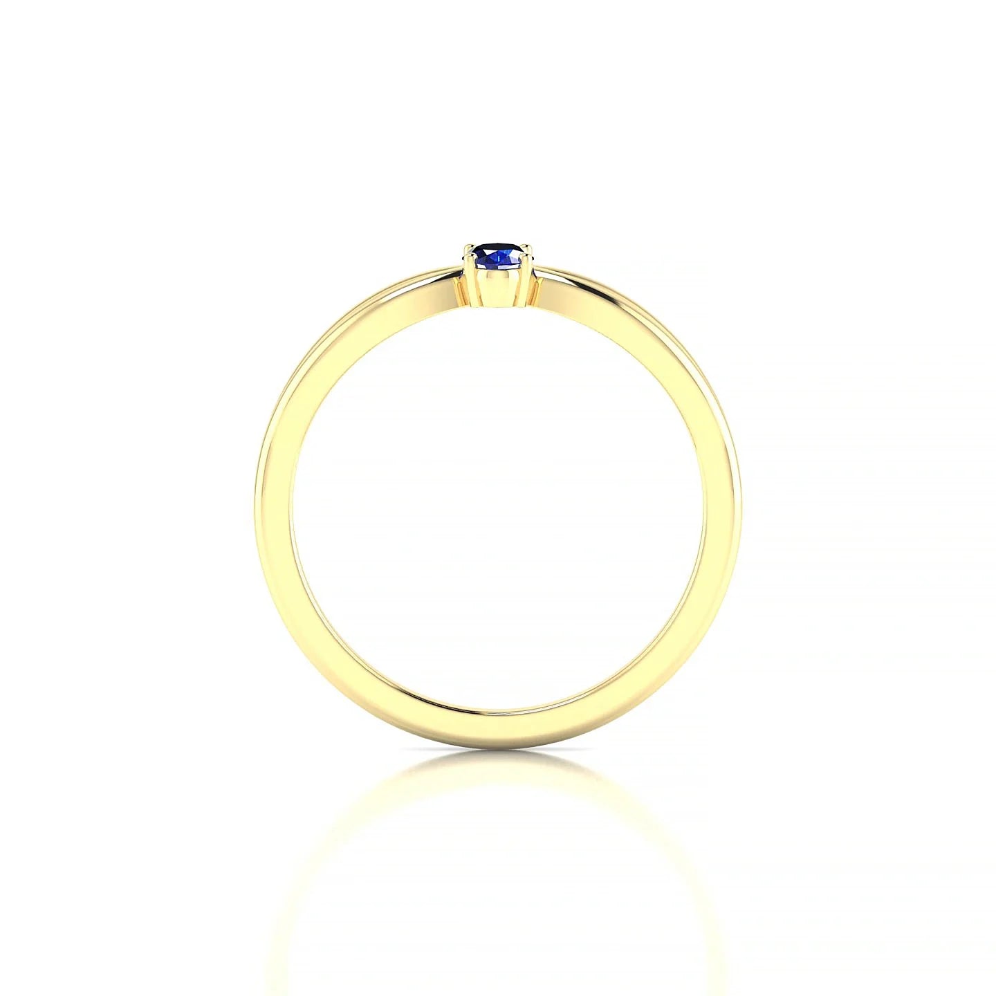 Interlude | 18k Yellow Gold 5 x 3 mm Oval Sapphire Ring