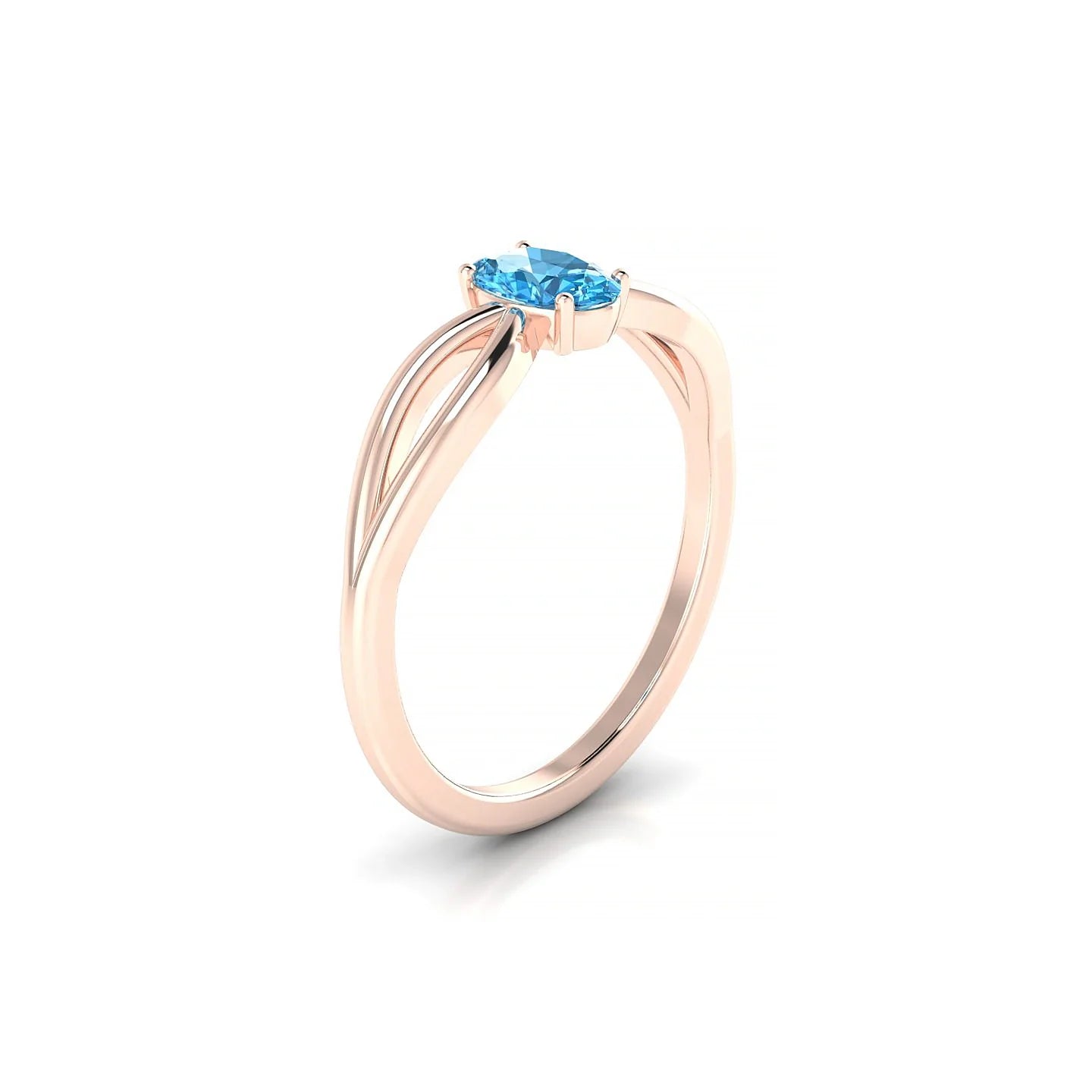 Interlude | 18k Rose Gold 6 x 4 mm Oval Topaz Ring