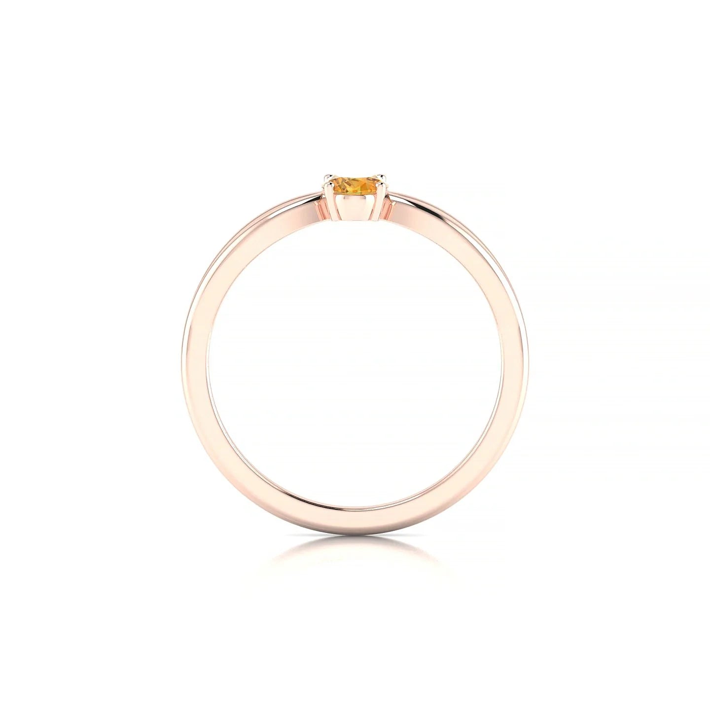 Interlude | 18k Rose Gold 6 x 4 mm Oval Citrine Ring