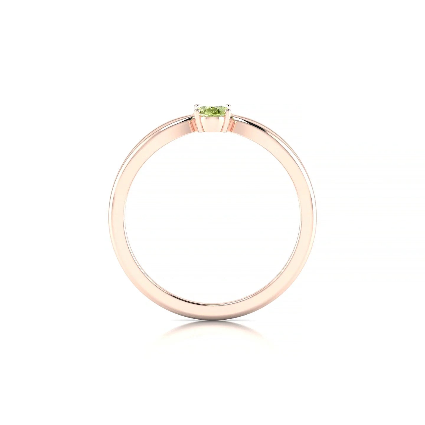 Interlude | 18k Rose Gold 6 x 4 mm Oval Peridot Ring