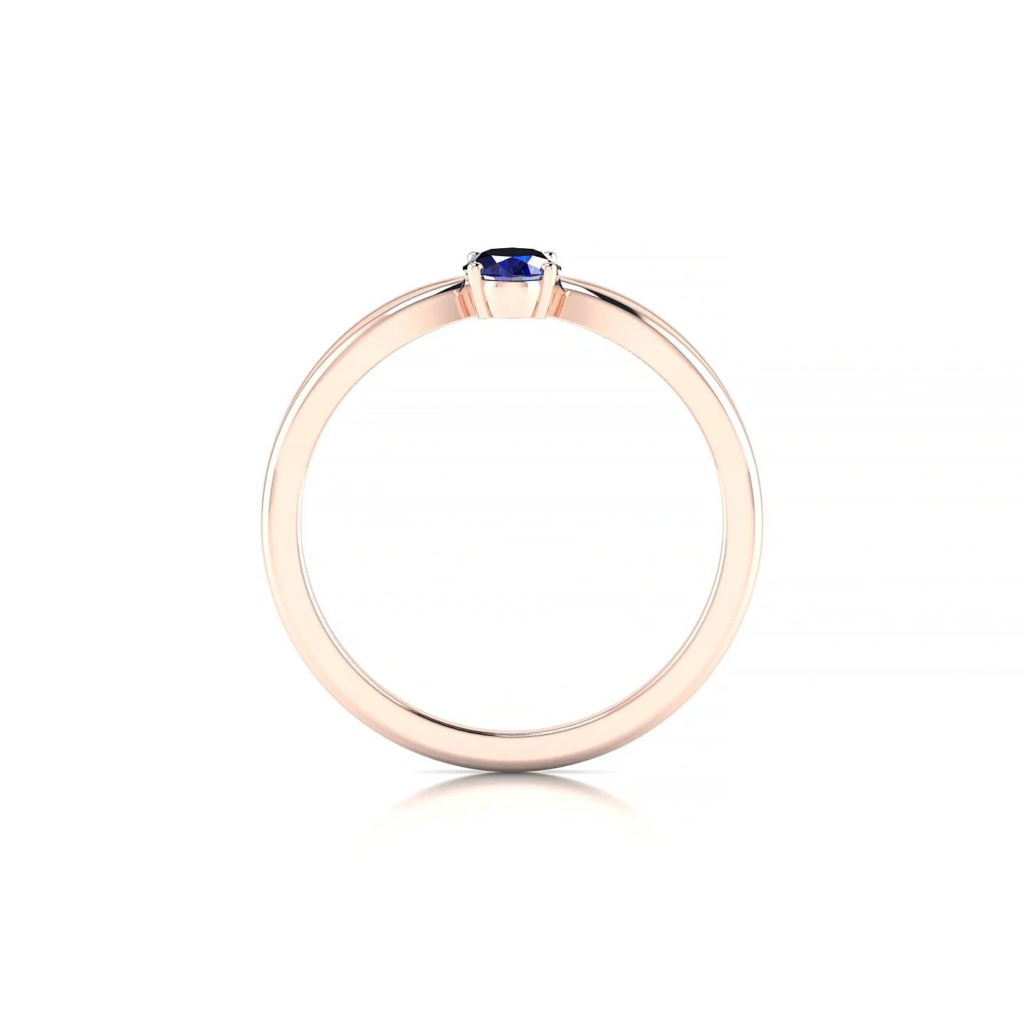 Interlude | 18k Rose Gold 6 x 4 mm Oval Sapphire Ring