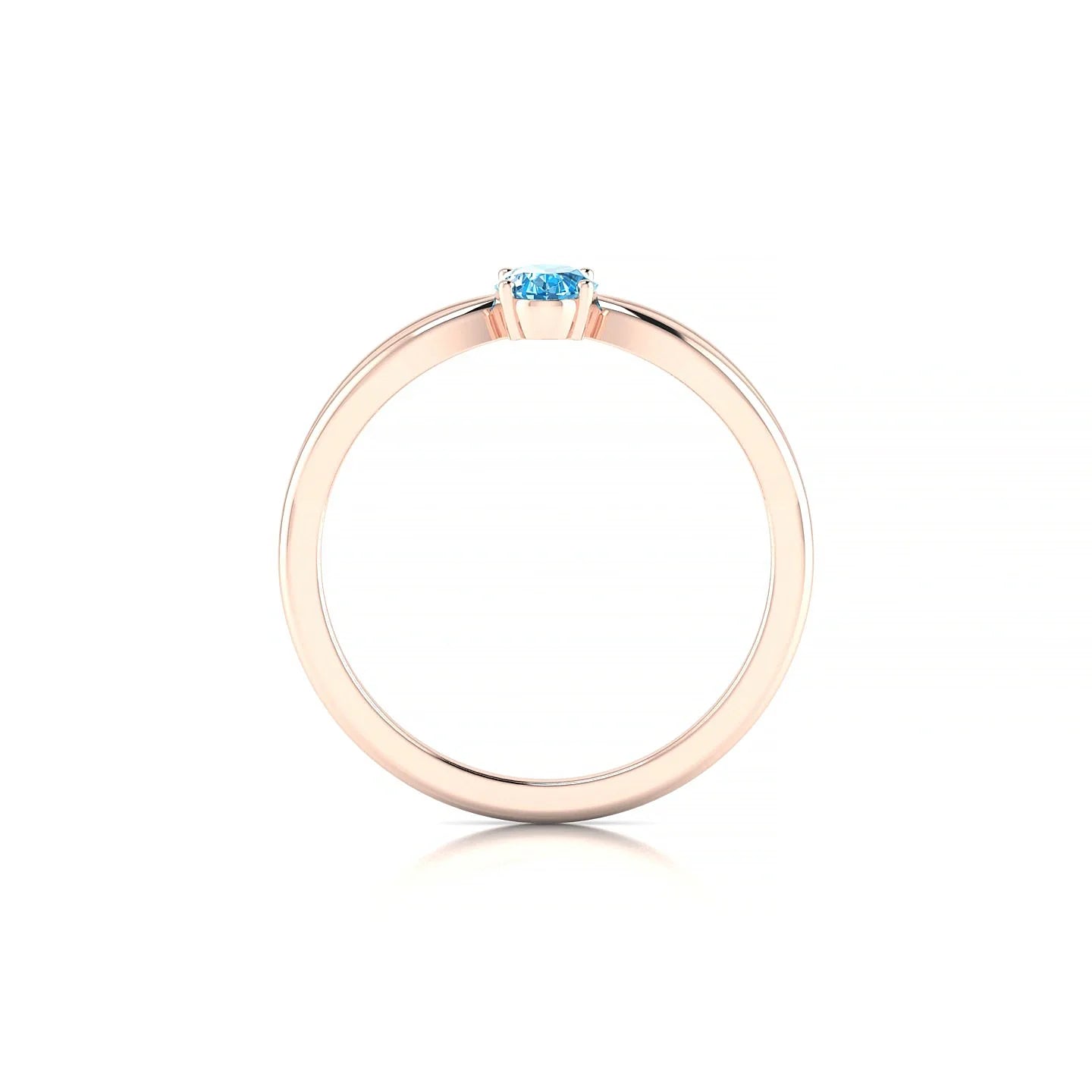 Interlude | 18k Rose Gold 6 x 4 mm Oval Topaz Ring