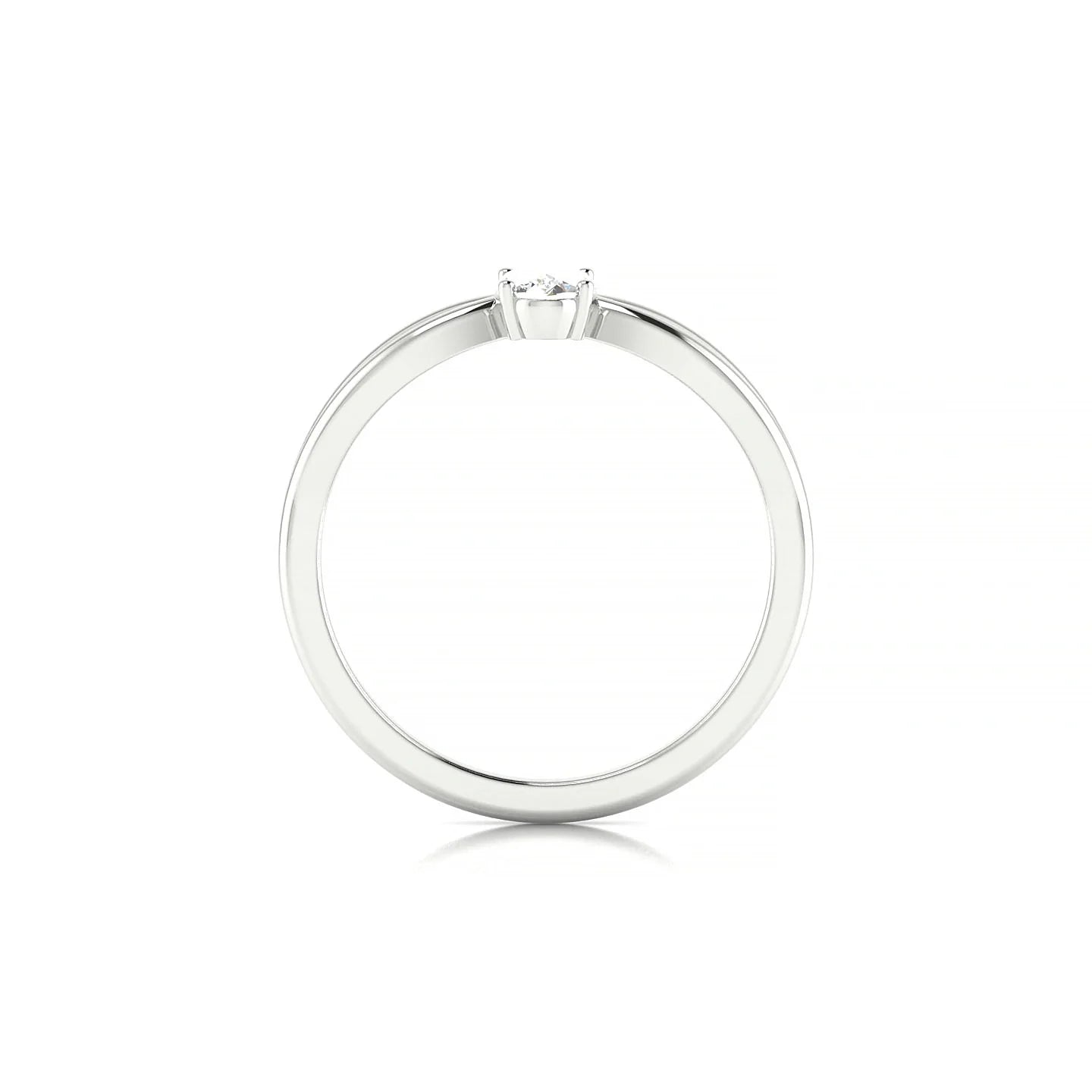 Interlude | 18k White Gold 6 x 4 mm Oval Diamond Ring