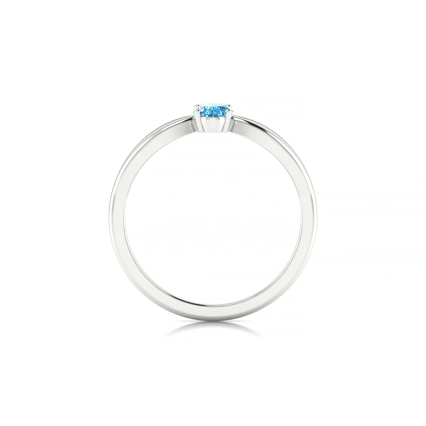 Interlude | 18k White Gold 6 x 4 mm Oval Topaz Ring