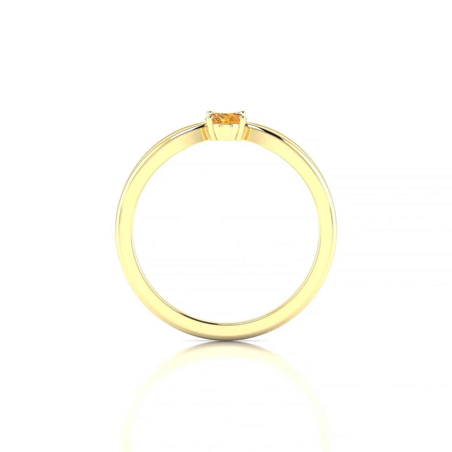 Interlude | 18k Yellow Gold 6 x 4 mm Oval Citrine Ring