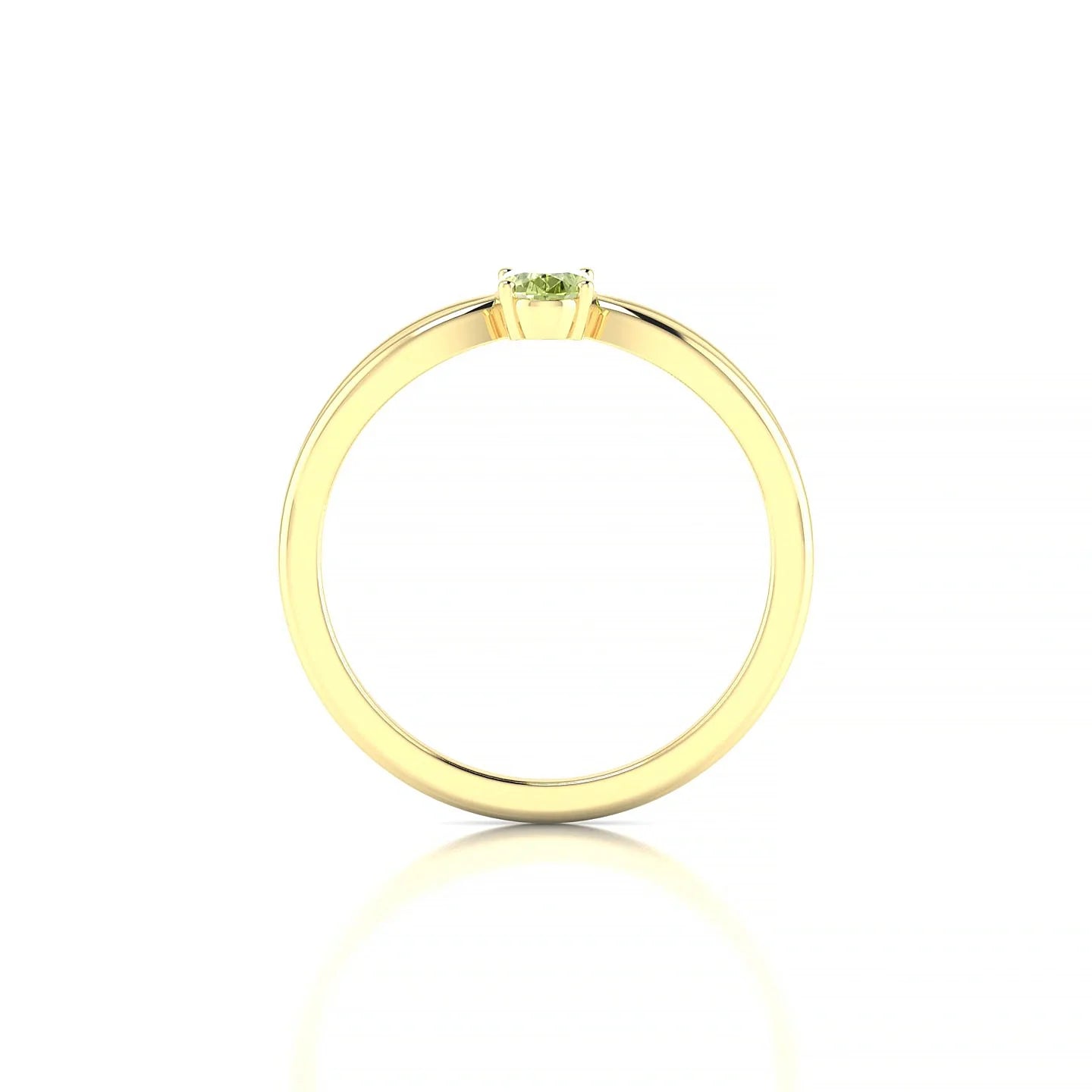 Interlude | 18k Yellow Gold 6 x 4 mm Oval Peridot Ring