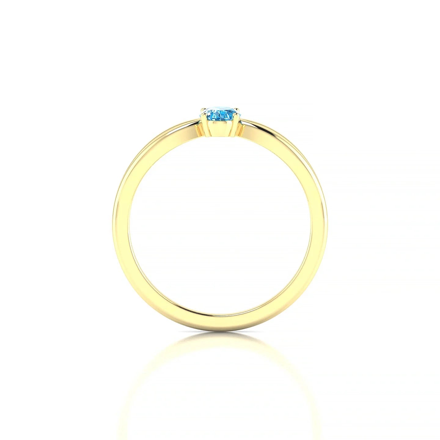 Interlude | 18k Yellow Gold 6 x 4 mm Oval Topaz Ring
