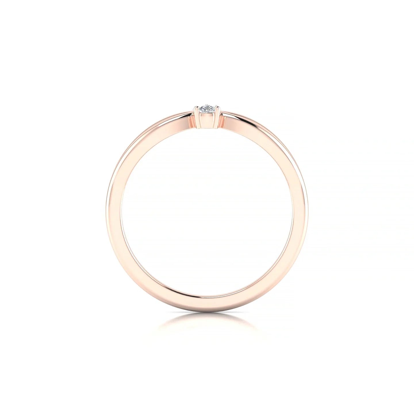 Interlude | 18k Rose Gold 5 x 3 mm Pear Diamond Ring