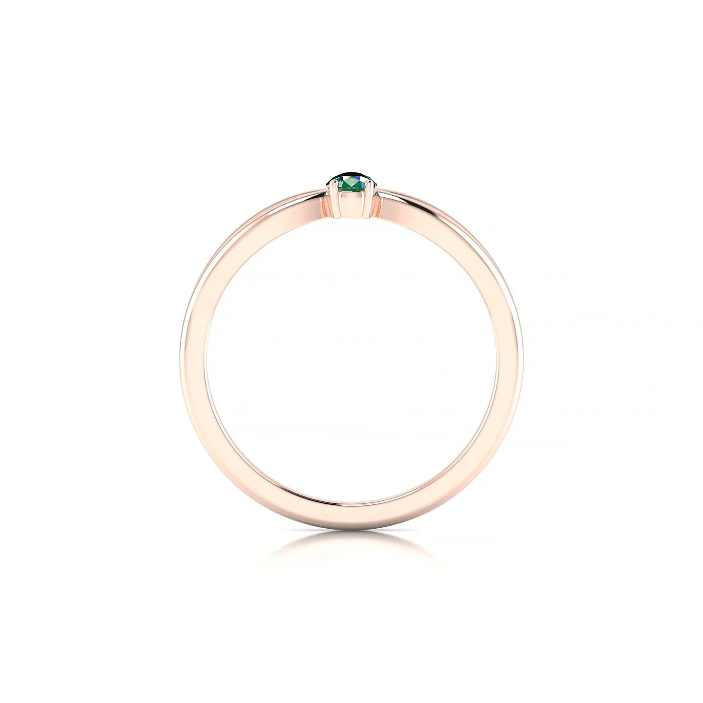 Interlude | 18k Rose Gold 5 x 3 mm Pear Emerald Ring