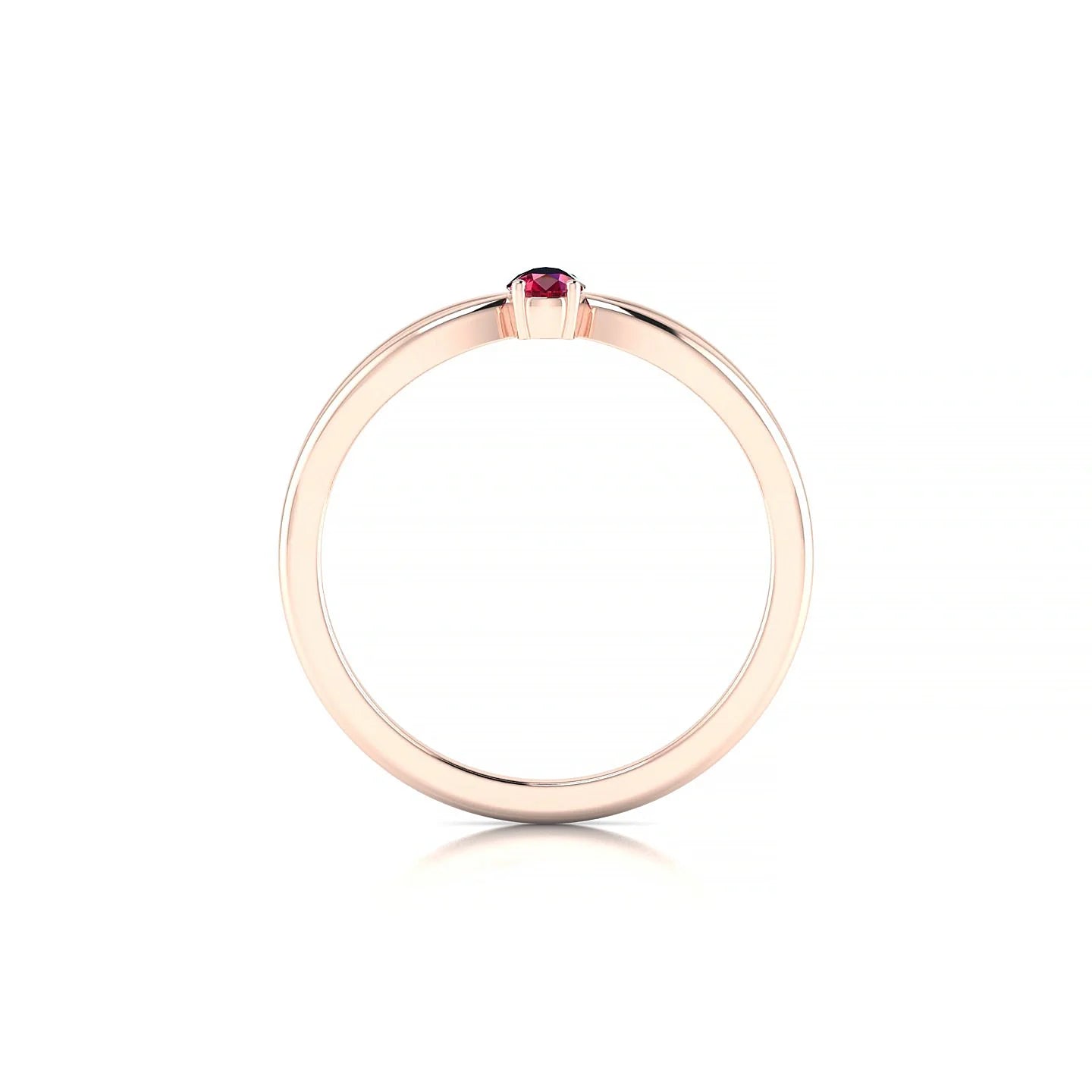 Interlude | 18k Rose Gold 5 x 3 mm Pear Ruby Ring