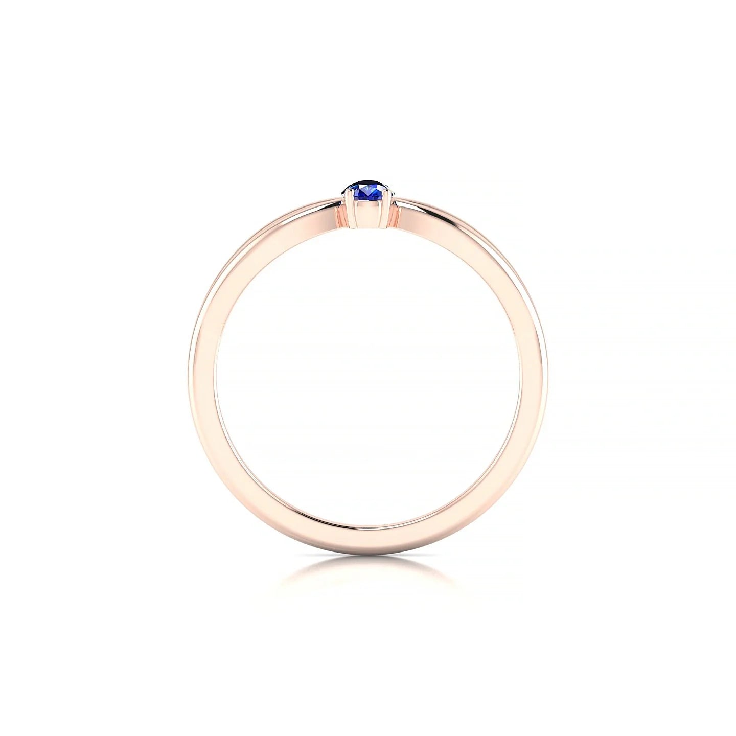 Interlude | 18k Rose Gold 5 x 3 mm Pear Sapphire Ring