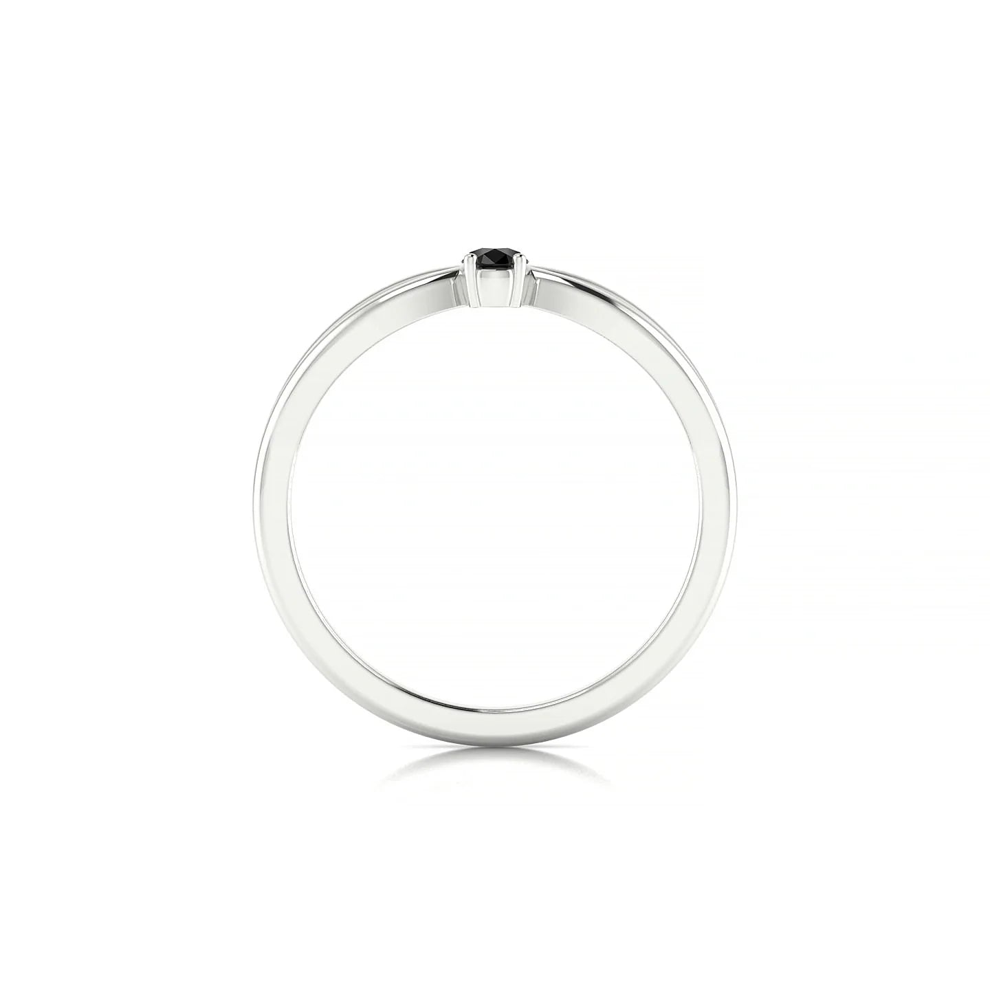 Interlude | 18k White Gold 5 x 3 mm Pear Black Diamond Ring