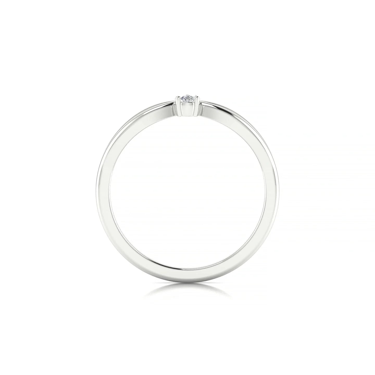 Interlude | 18k White Gold 5 x 3 mm Pear Diamond Ring