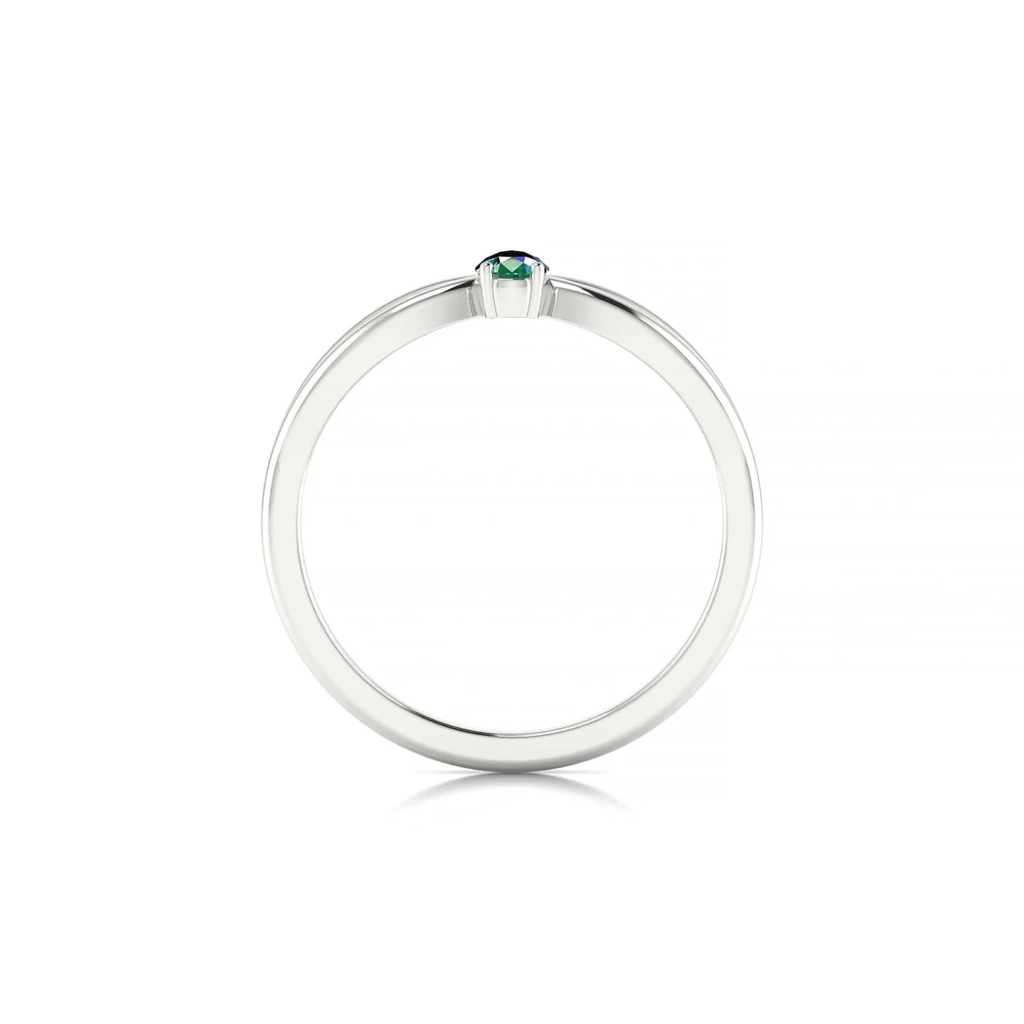 Interlude | 18k White Gold 5 x 3 mm Pear Emerald Ring