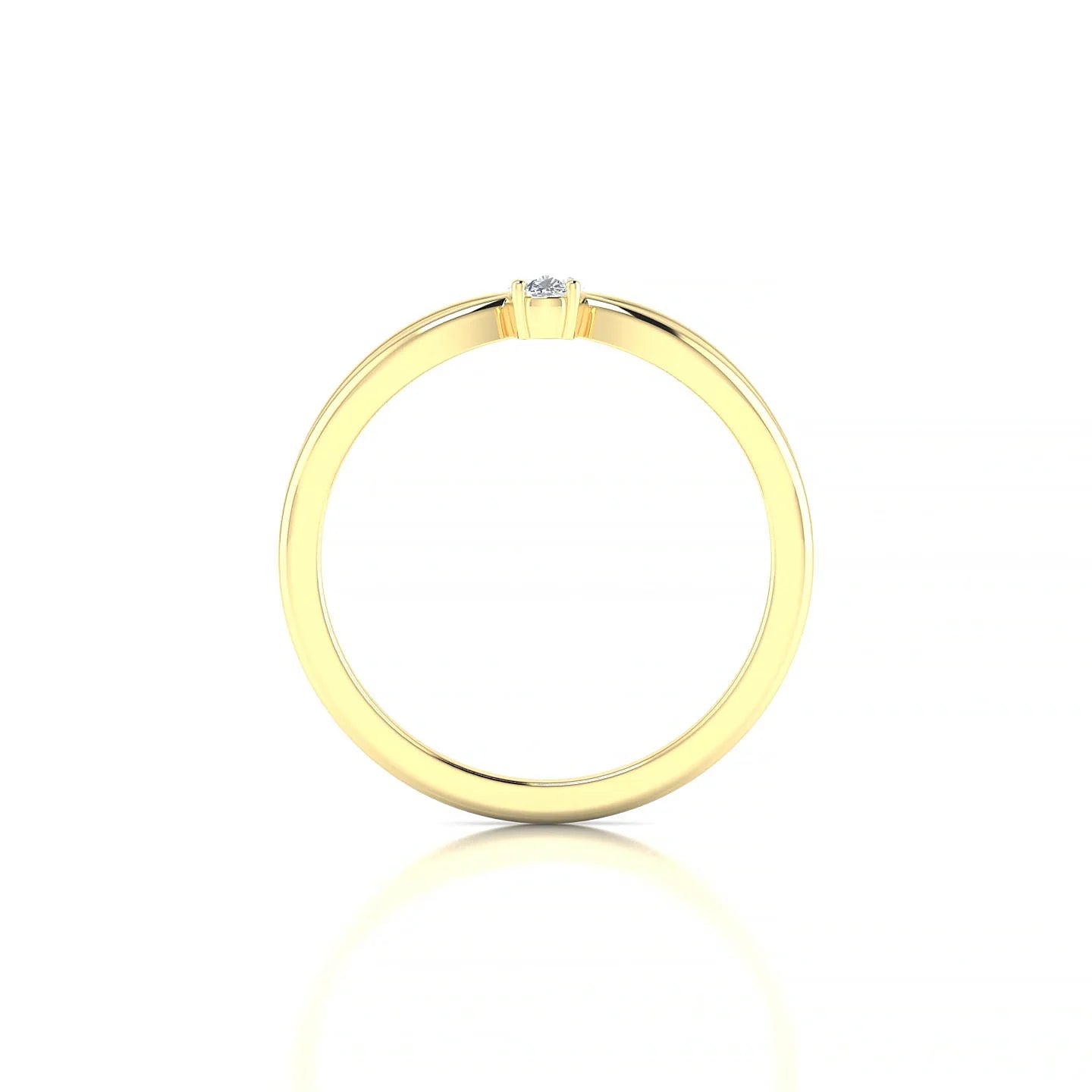 Interlude | 18k Yellow Gold 5 x 3 mm Pear Diamond Ring