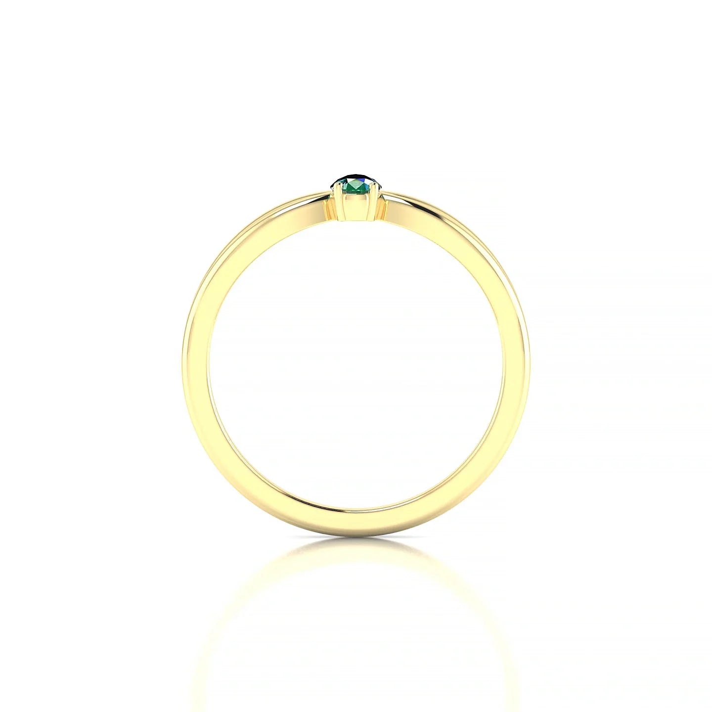 Interlude | 18k Yellow Gold 5 x 3 mm Pear Emerald Ring