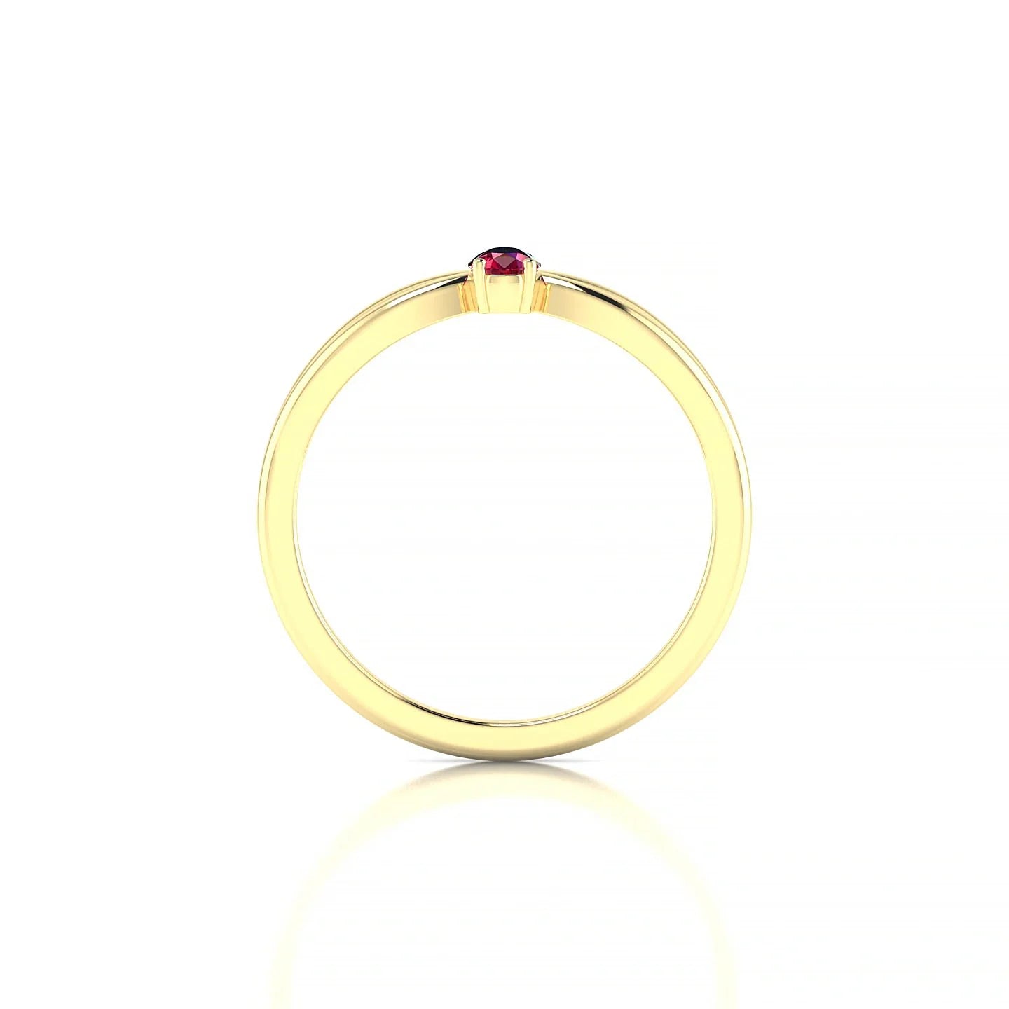 Interlude | 18k Yellow Gold 5 x 3 mm Pear Ruby Ring