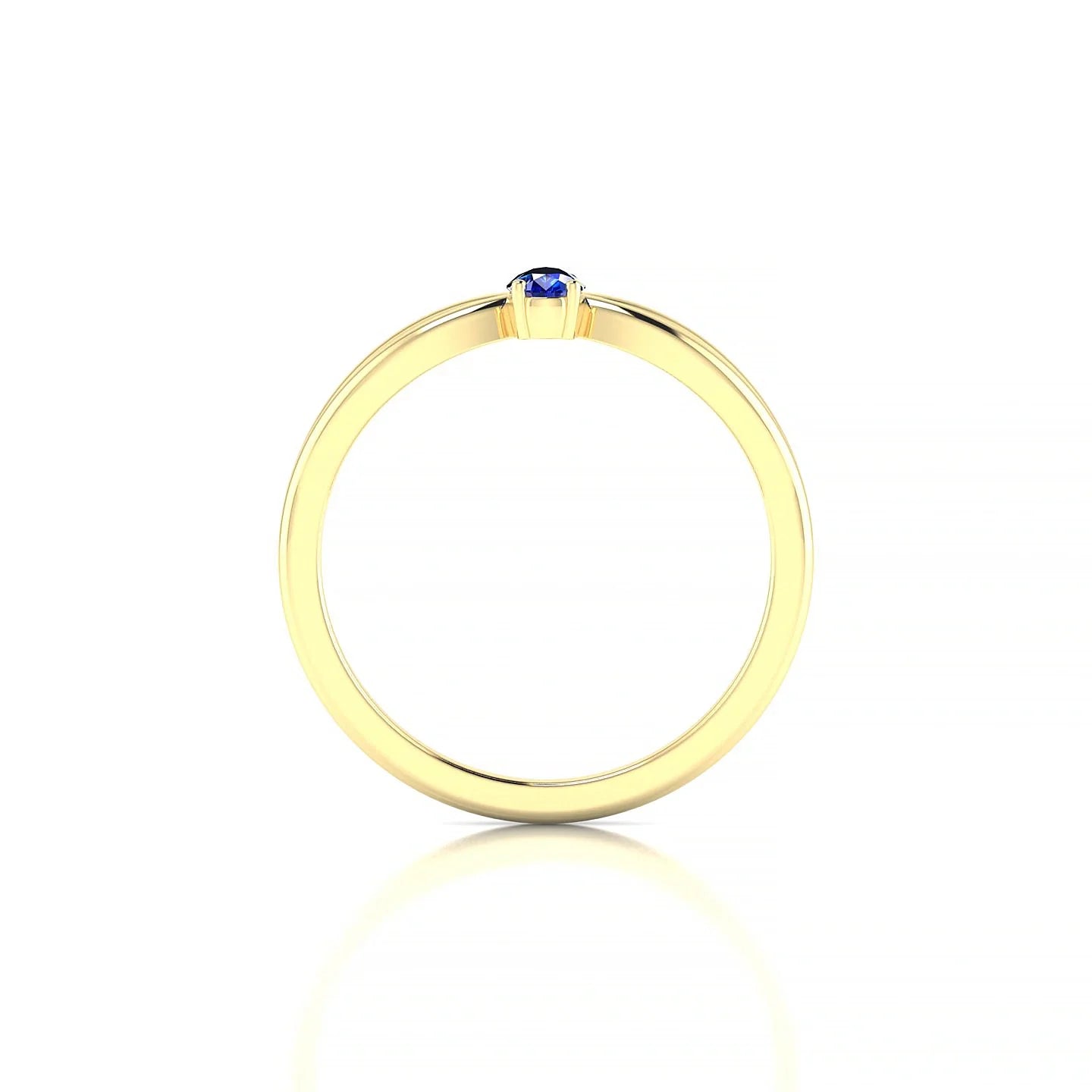 Interlude | 18k Yellow Gold 5 x 3 mm Pear Sapphire Ring