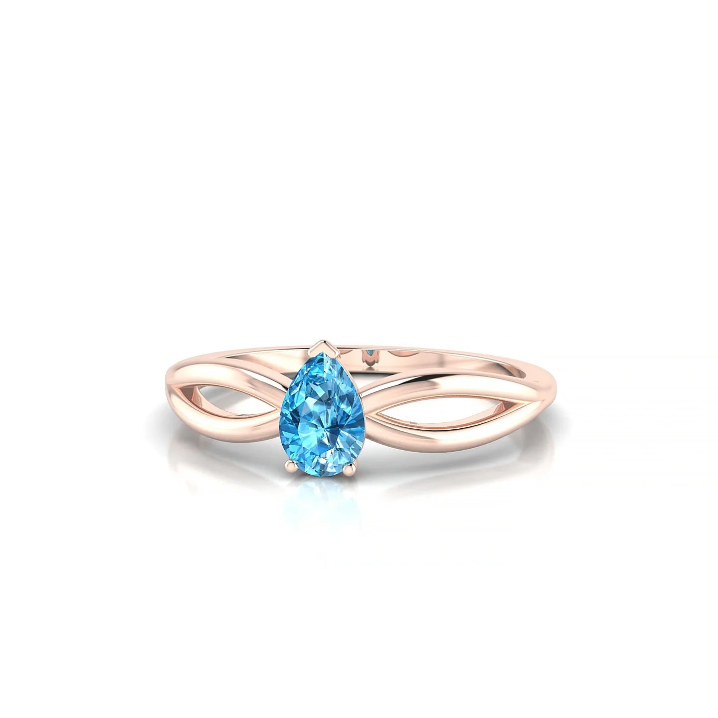 Interlude | 18k Rose Gold 6 x 4 mm Pear Topaz Ring