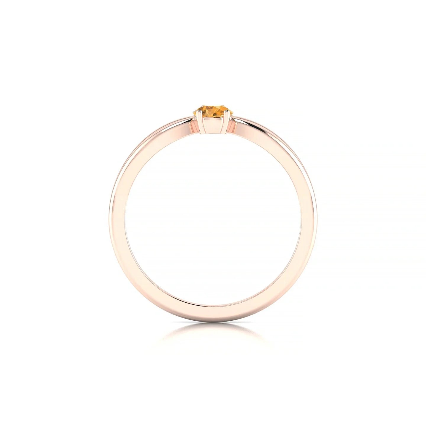 Interlude | 18k Rose Gold 6 x 4 mm Pear Citrine Ring