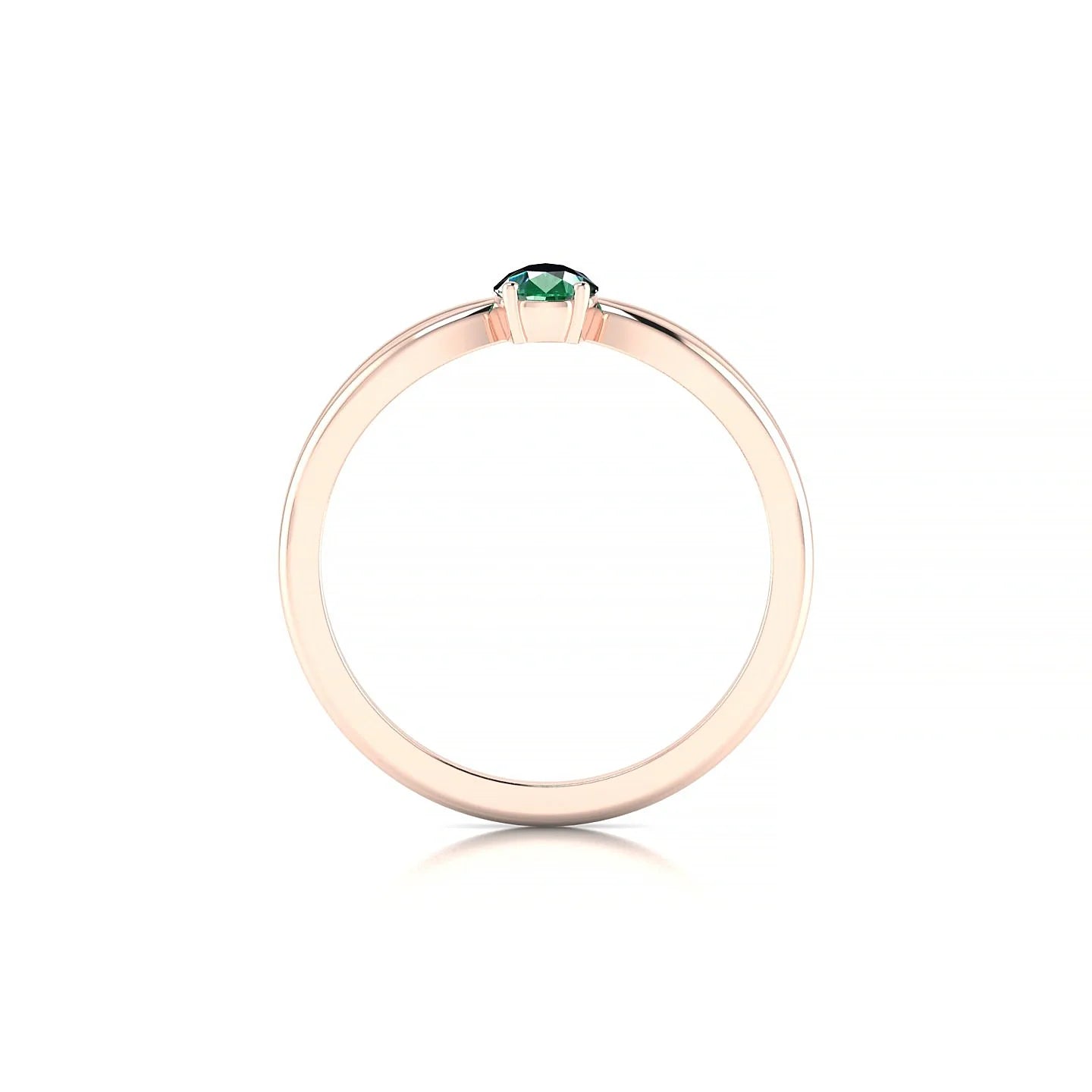 Interlude | 18k Rose Gold 6 x 4 mm Pear Emerald Ring