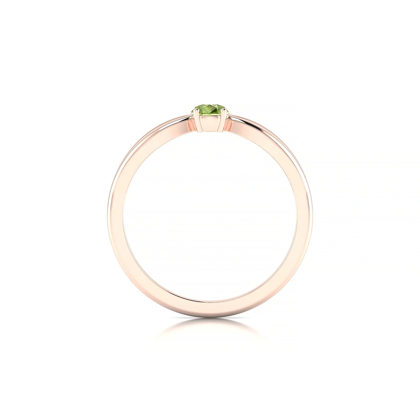 Interlude | 18k Rose Gold 6 x 4 mm Pear Peridot Ring