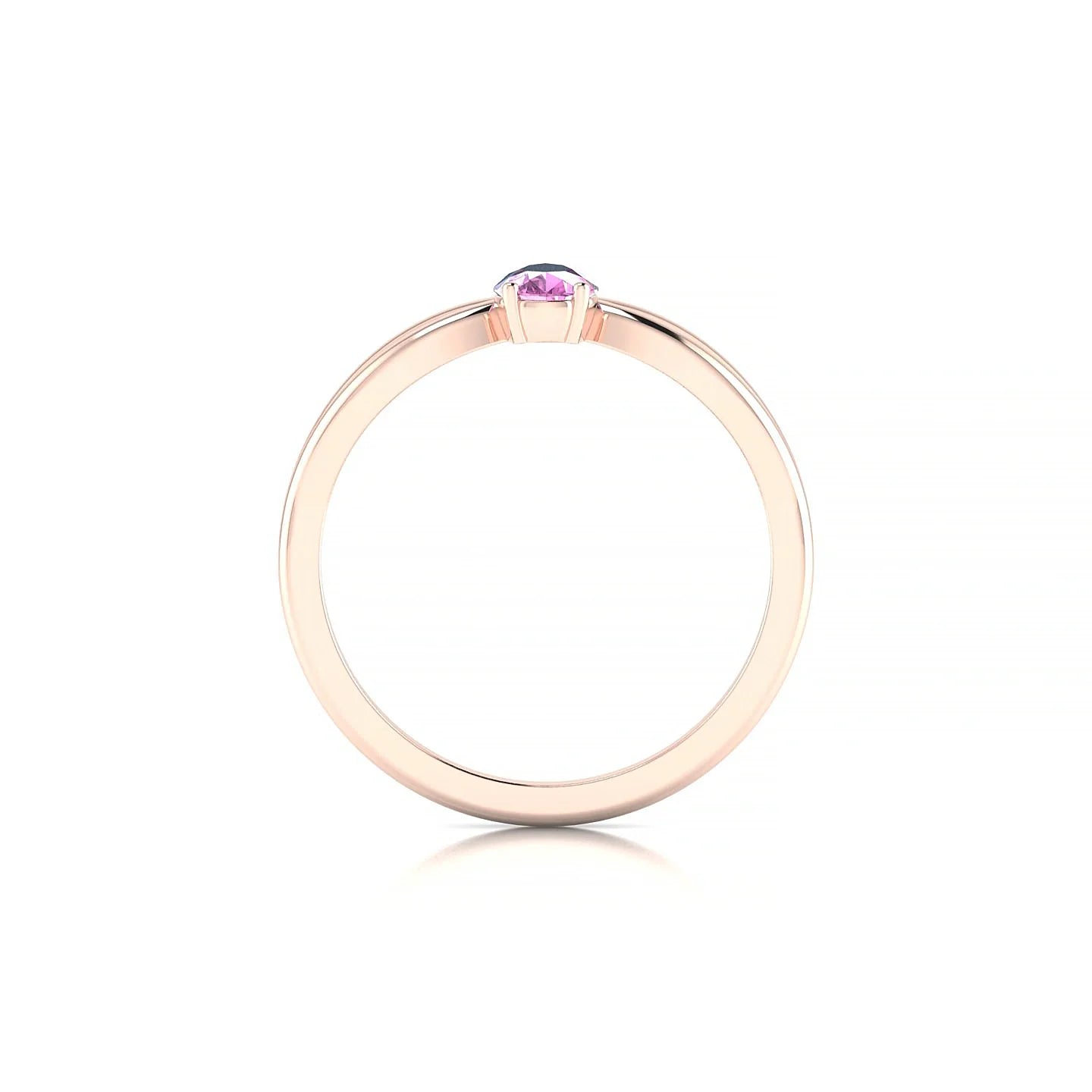 Interlude | 18k Rose Gold 6 x 4 mm Pear Pink Sapphire Ring