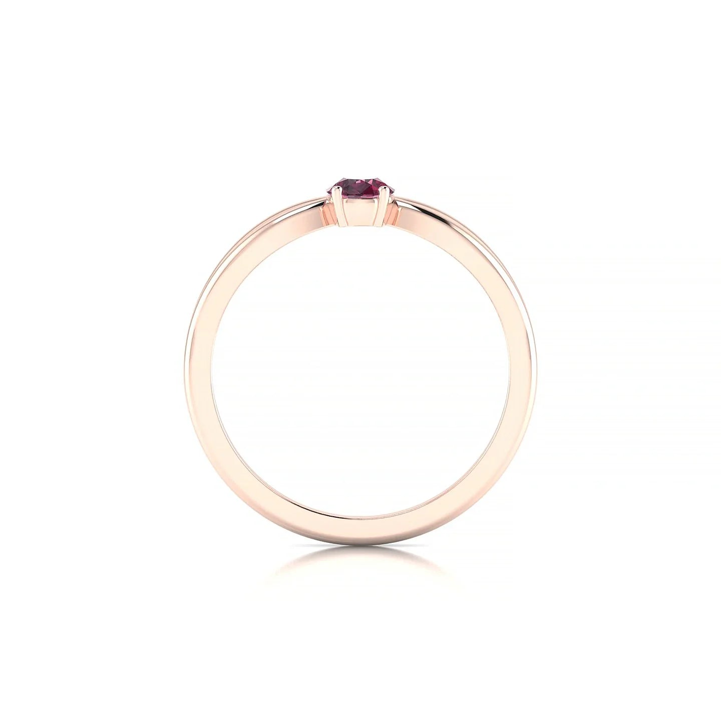 Interlude | 18k Rose Gold 6 x 4 mm Pear Rhodolite Ring