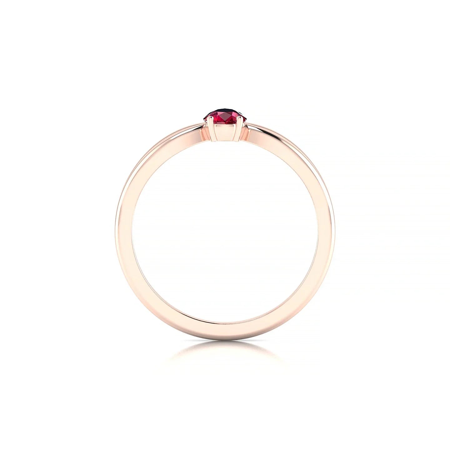 Interlude | 18k Rose Gold 6 x 4 mm Pear Ruby Ring