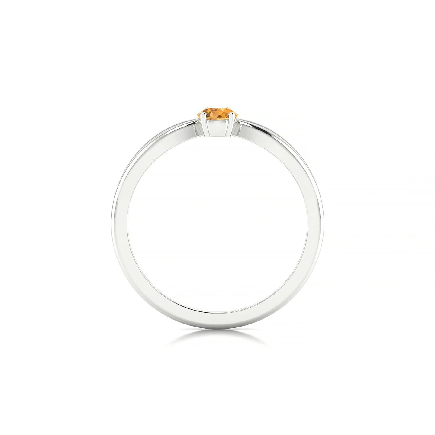 Interlude | 18k White Gold 6 x 4 mm Pear Citrine Ring