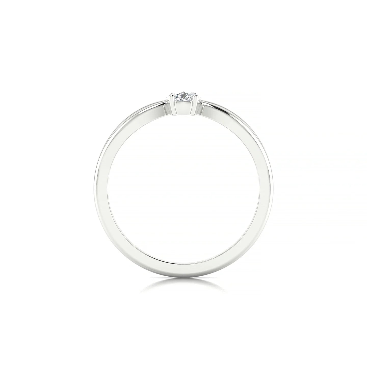 Interlude | 18k White Gold 6 x 4 mm Pear Diamond Ring