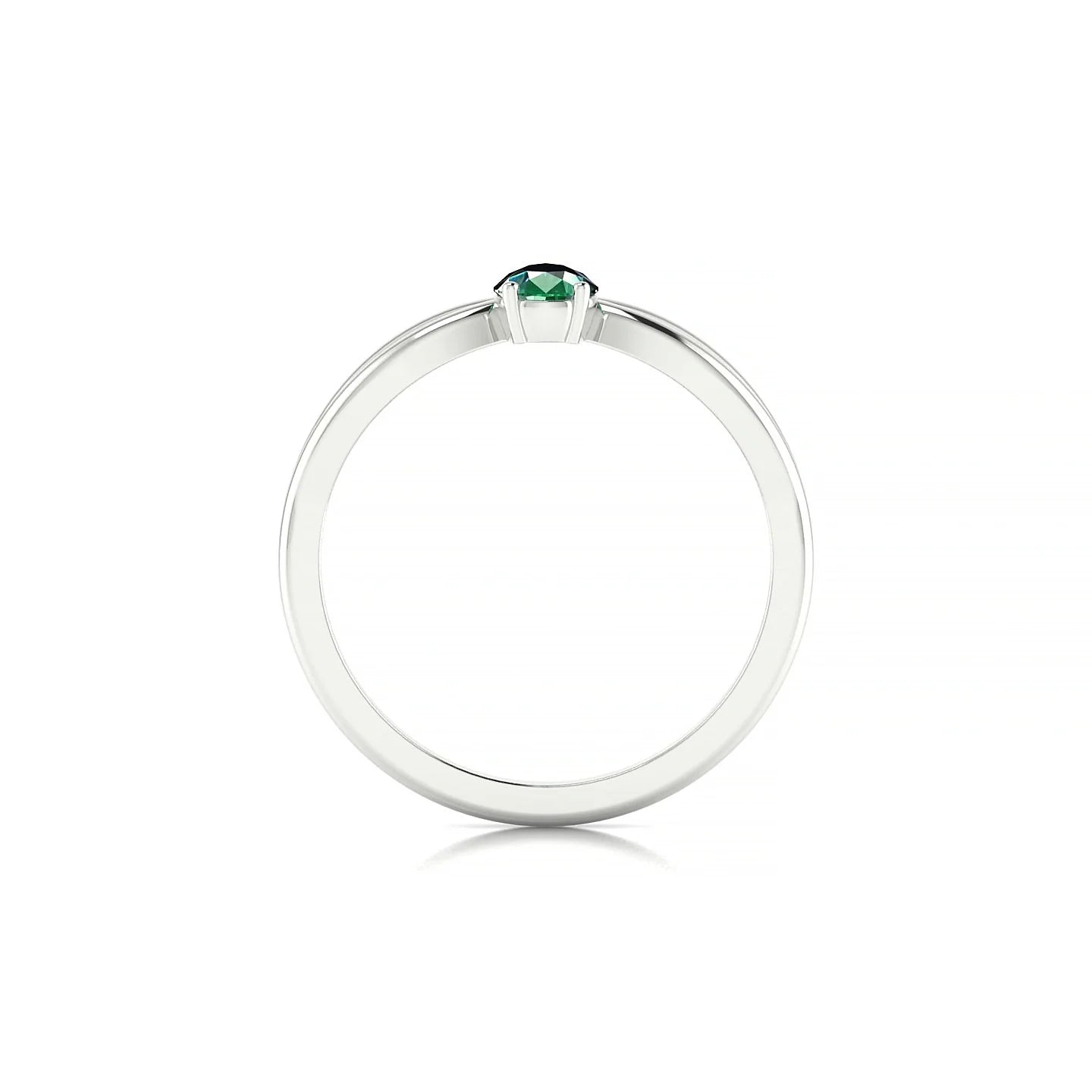 Interlude | 18k White Gold 6 x 4 mm Pear Emerald Ring