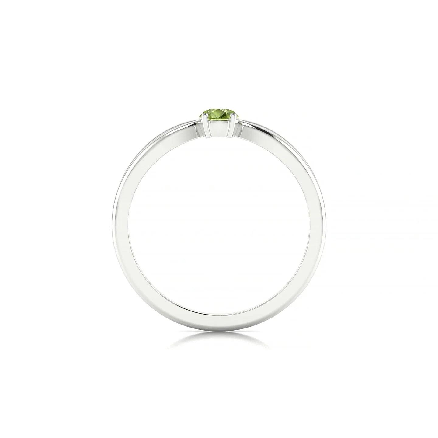 Interlude | 18k White Gold 6 x 4 mm Pear Peridot Ring