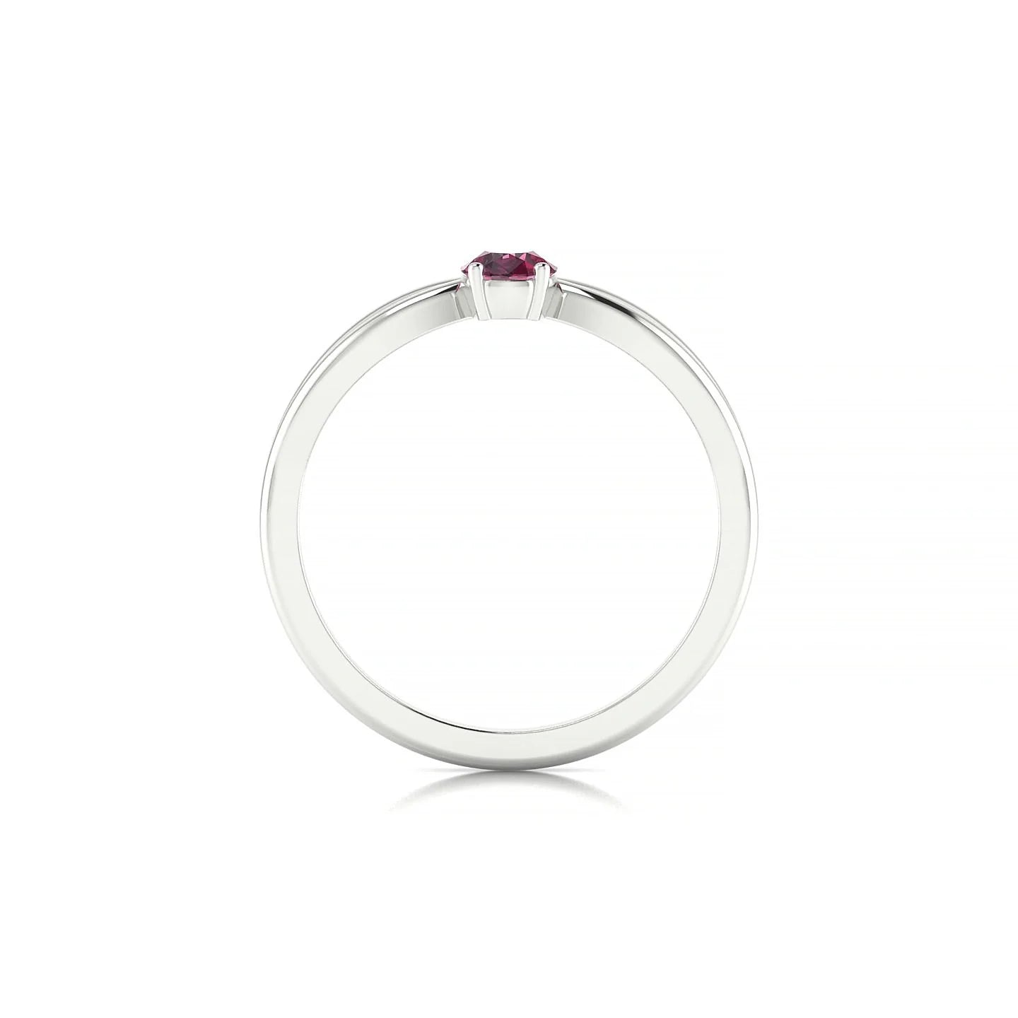 Interlude | 18k White Gold 6 x 4 mm Pear Rhodolite Ring
