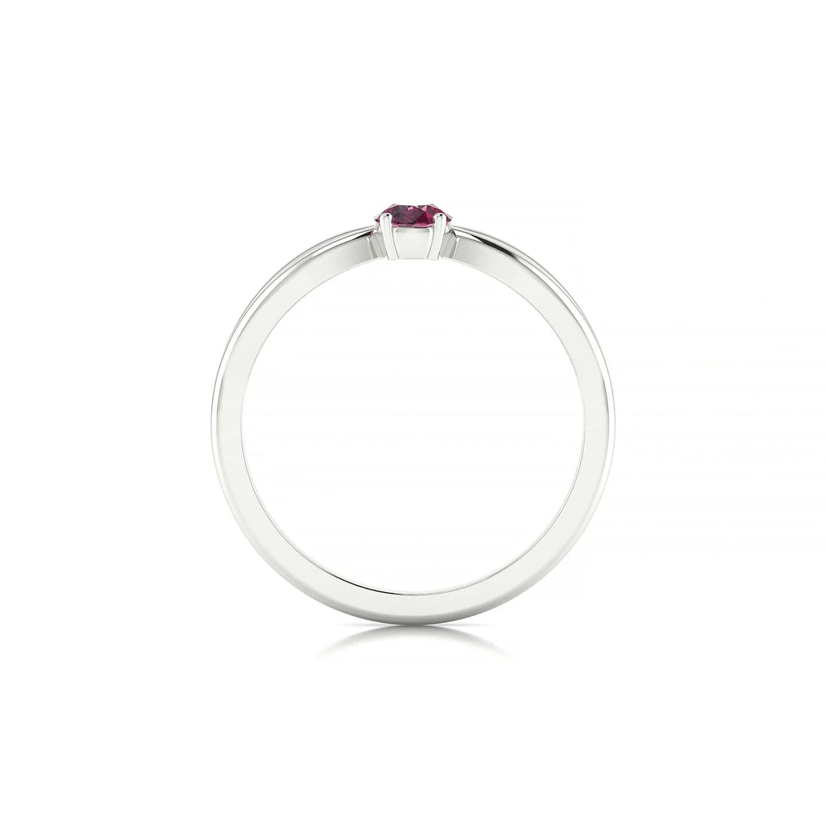 Interlude | 18k White Gold 6 x 4 mm Pear Rhodolite Ring