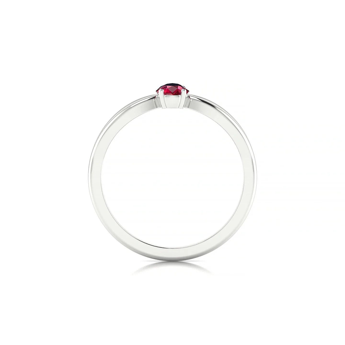 Interlude | 18k White Gold 6 x 4 mm Pear Ruby Ring