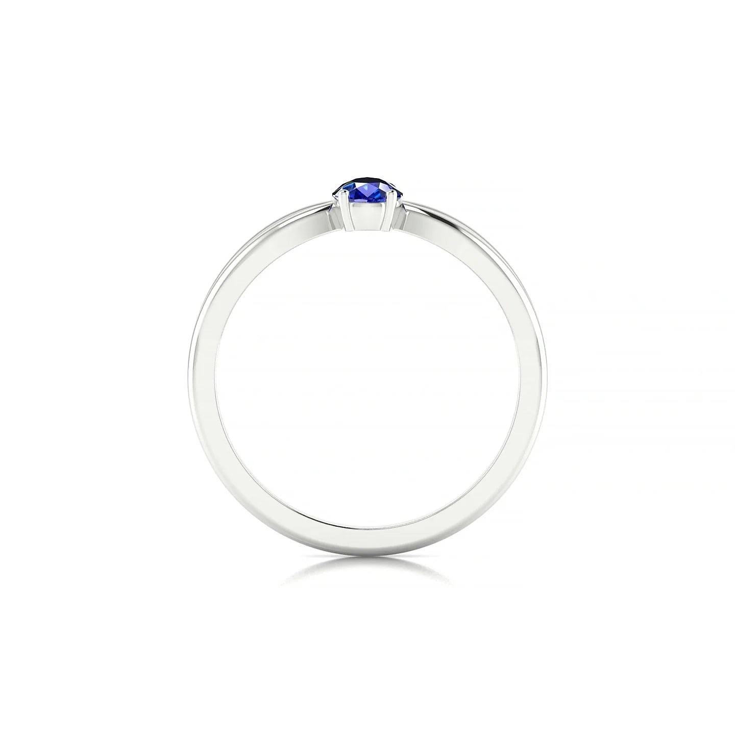 Interlude | 18k White Gold 6 x 4 mm Pear Sapphire Ring