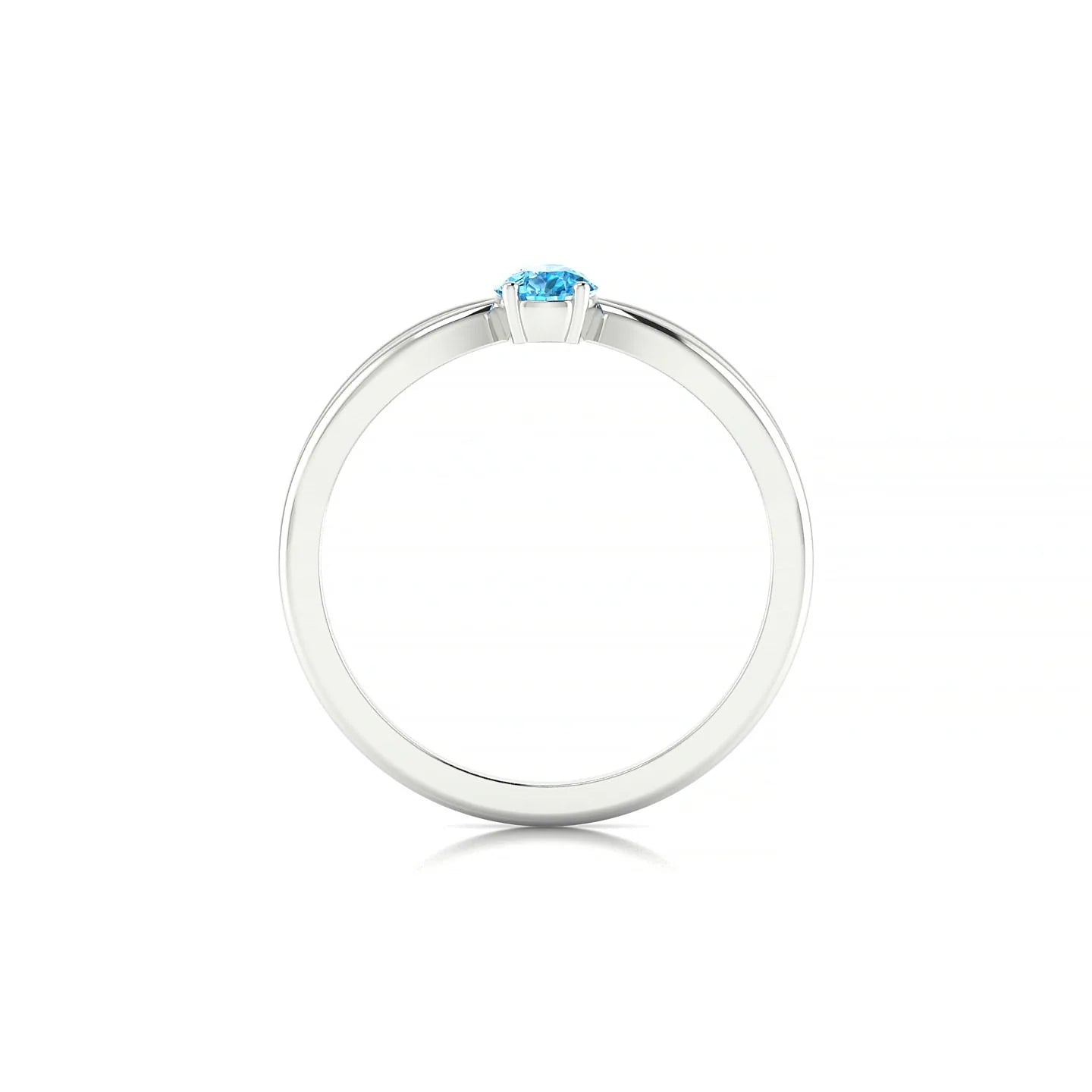 Interlude | 18k White Gold 6 x 4 mm Pear Topaz Ring
