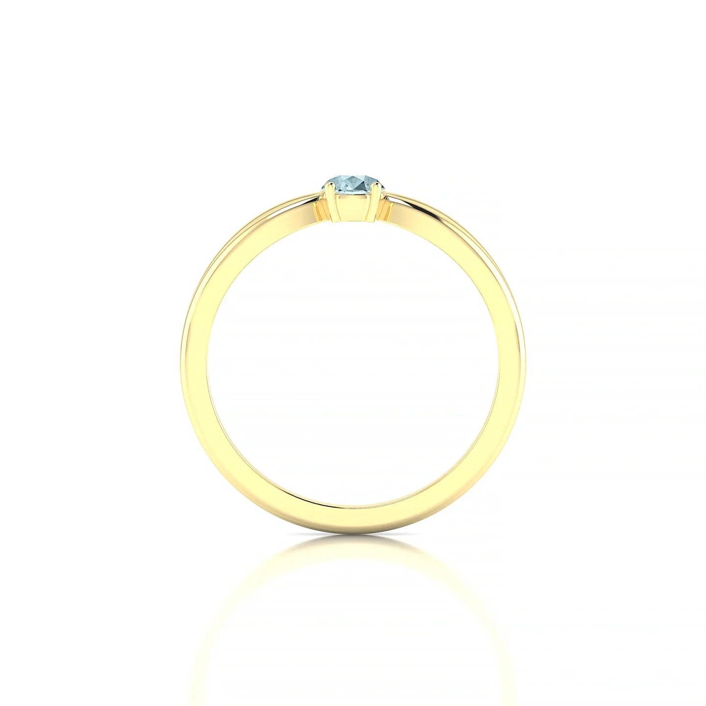 Interlude | 18k Yellow Gold 6 x 4 mm Pear Aquamarine Ring