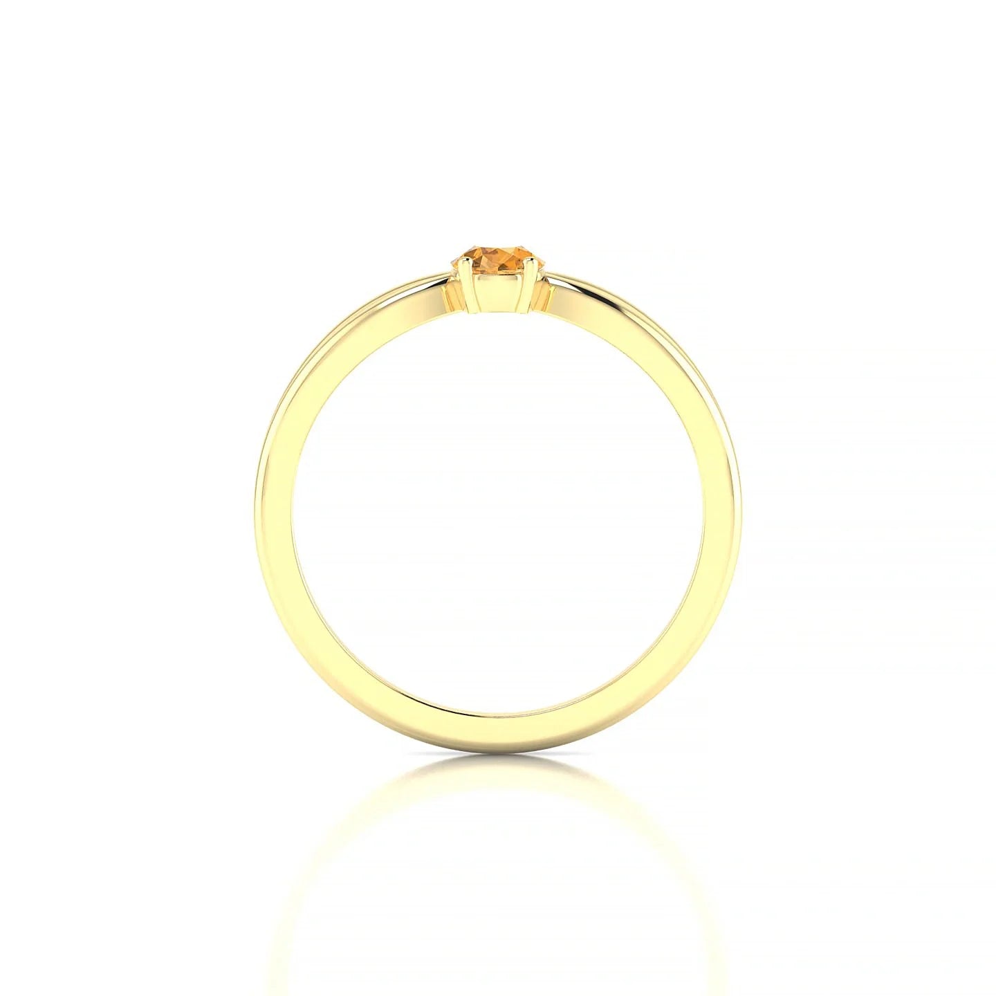 Interlude | 18k Yellow Gold 6 x 4 mm Pear Citrine Ring