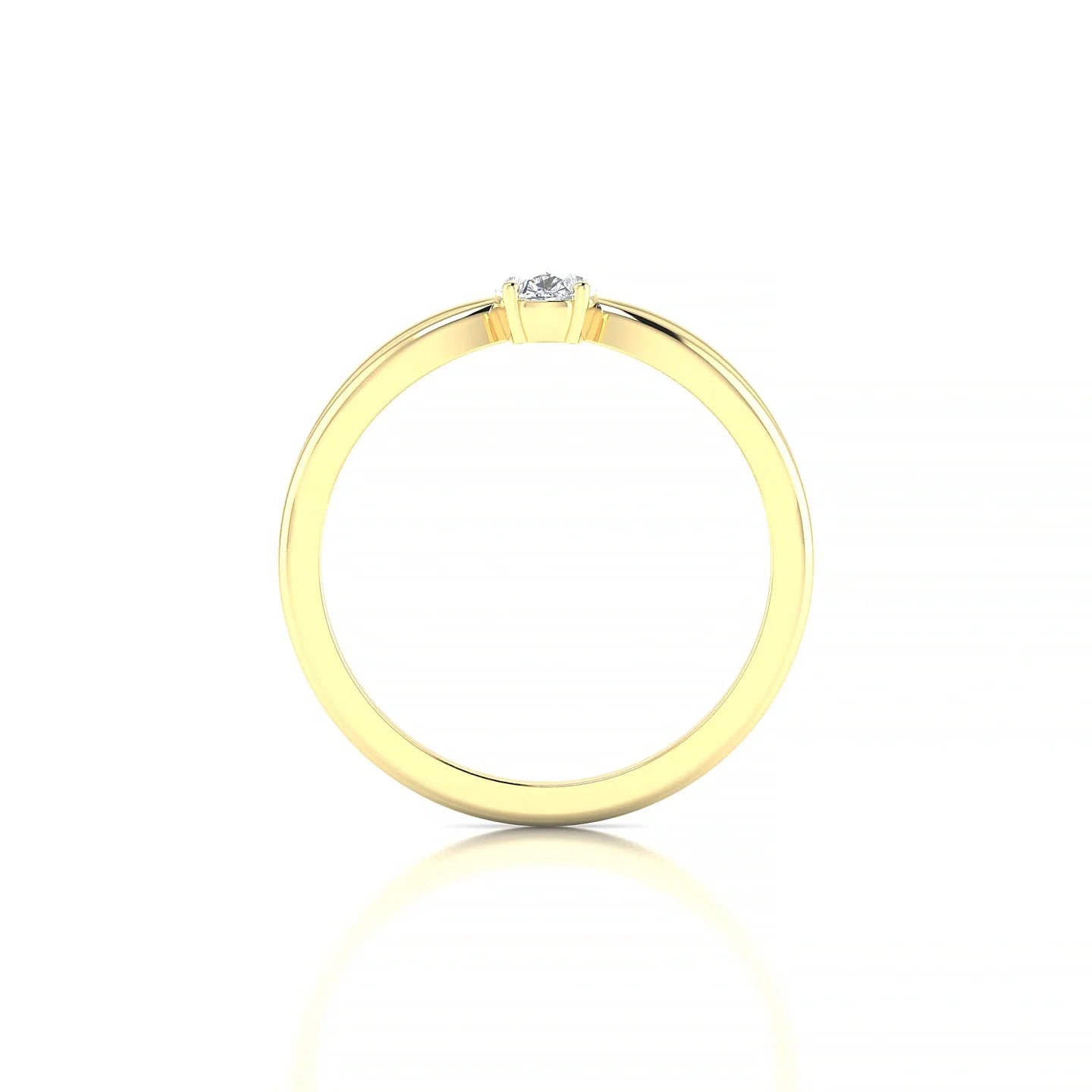 Interlude | 18k Yellow Gold 6 x 4 mm Pear Diamond Ring