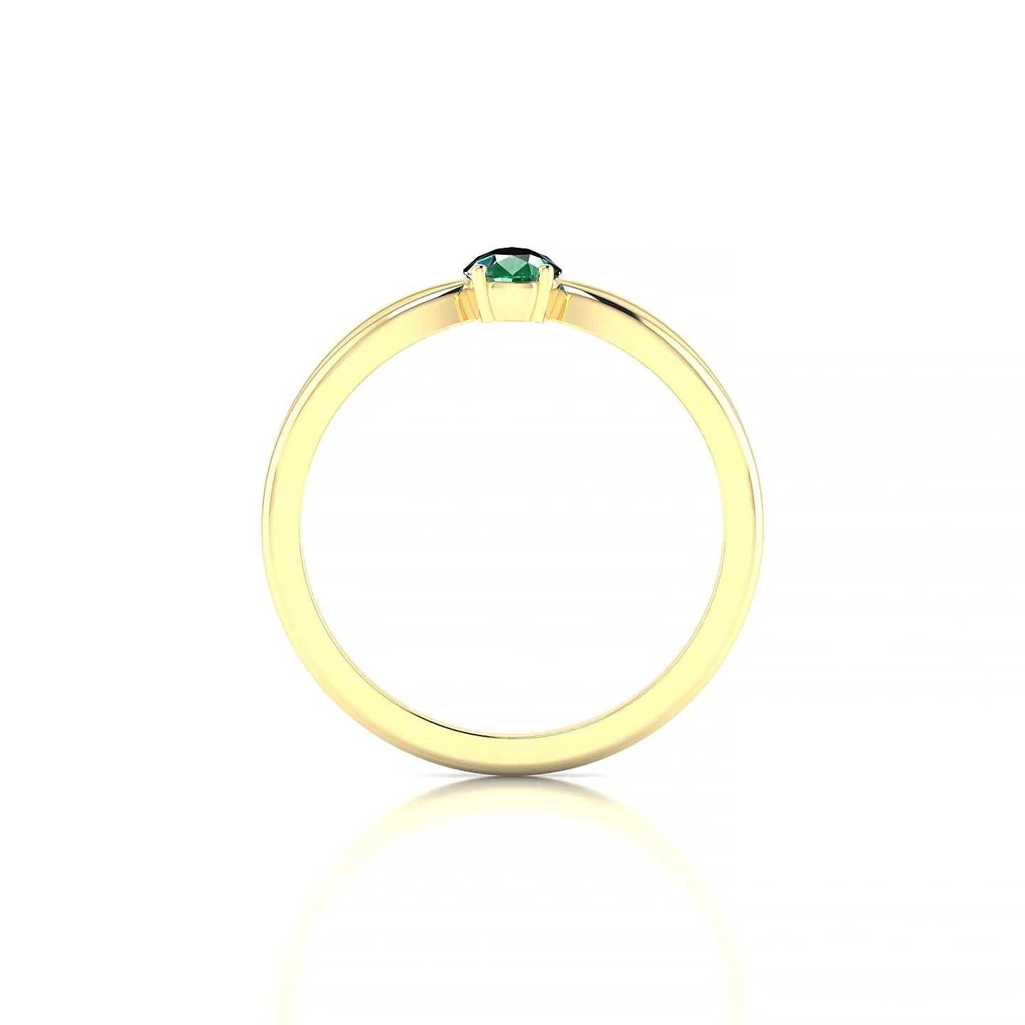 Interlude | 18k Yellow Gold 6 x 4 mm Pear Emerald Ring