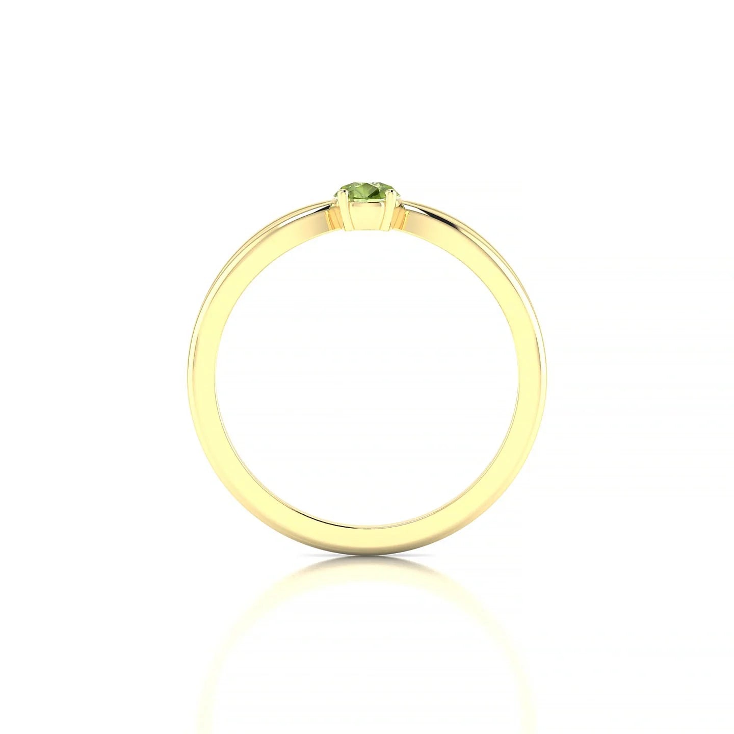 Interlude | 18k Yellow Gold 6 x 4 mm Pear Peridot Ring